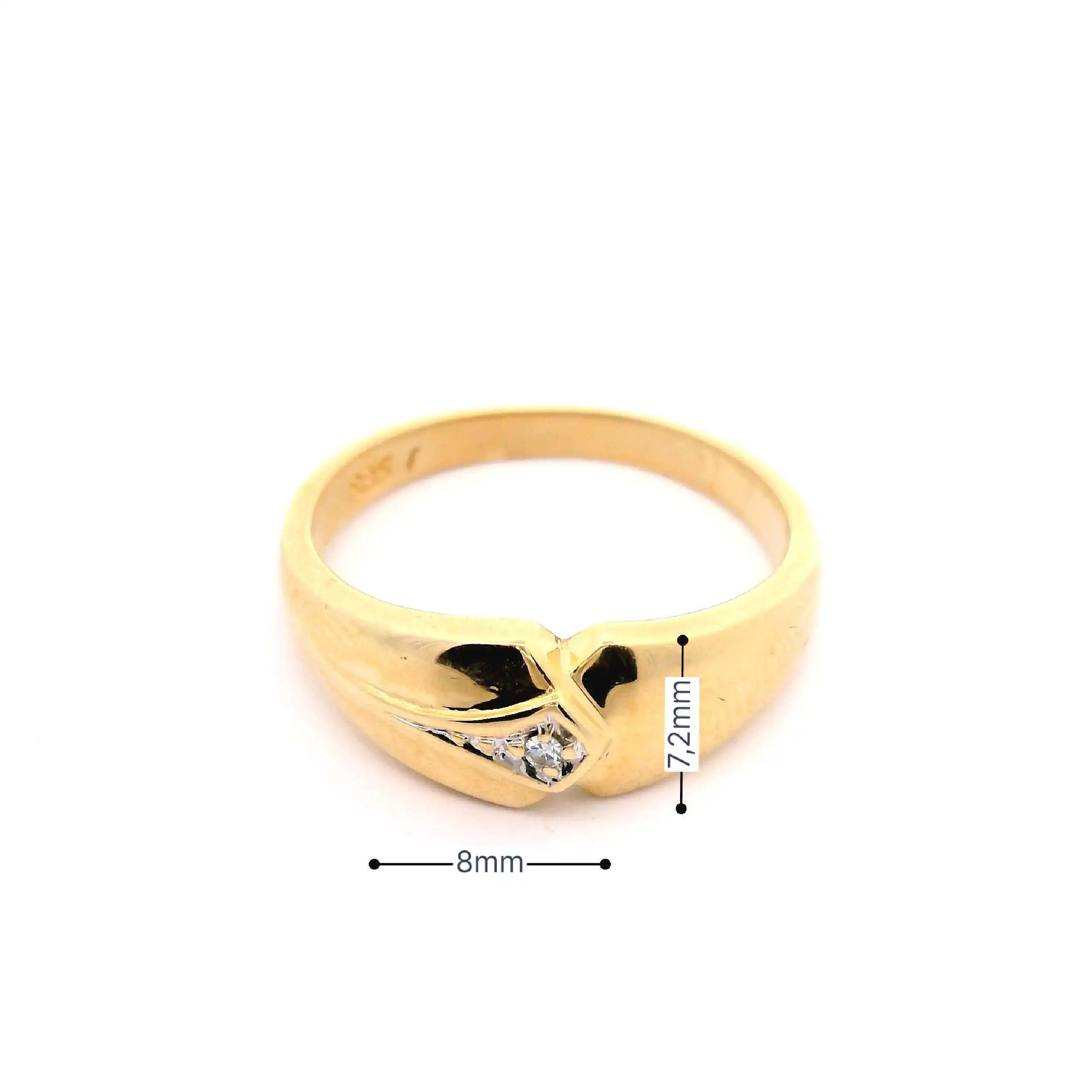 Ring Bicolor mit Diamant