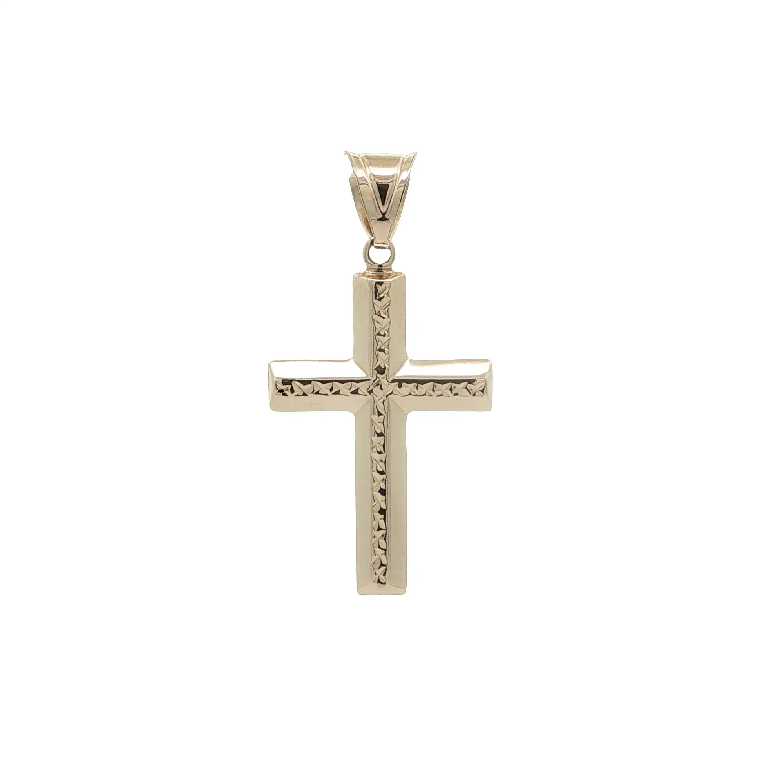 Anhänger Gelbgold Kreuz hohl