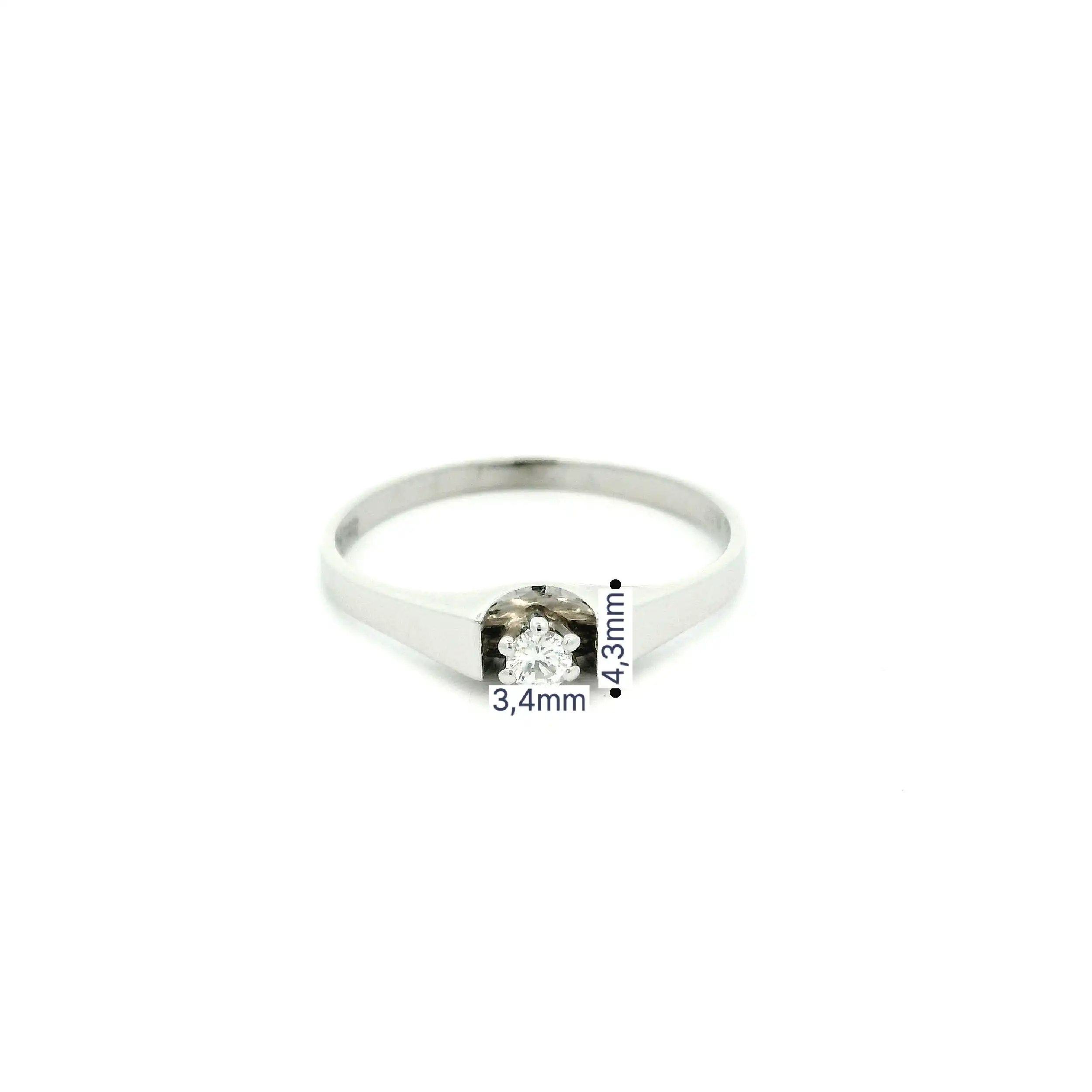 Ring Weißgold mit Brillant Ring Weißgold mit Brillant