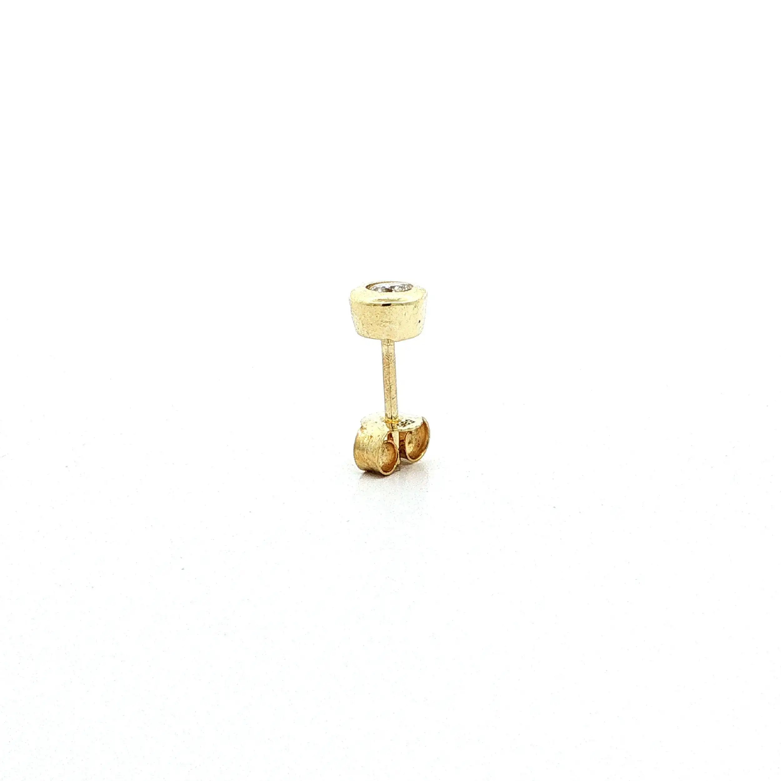 Einzelner Ohrstecker Gelbgold mit Brillant Einzelner Ohrstecker Gelbgold mit Brillant