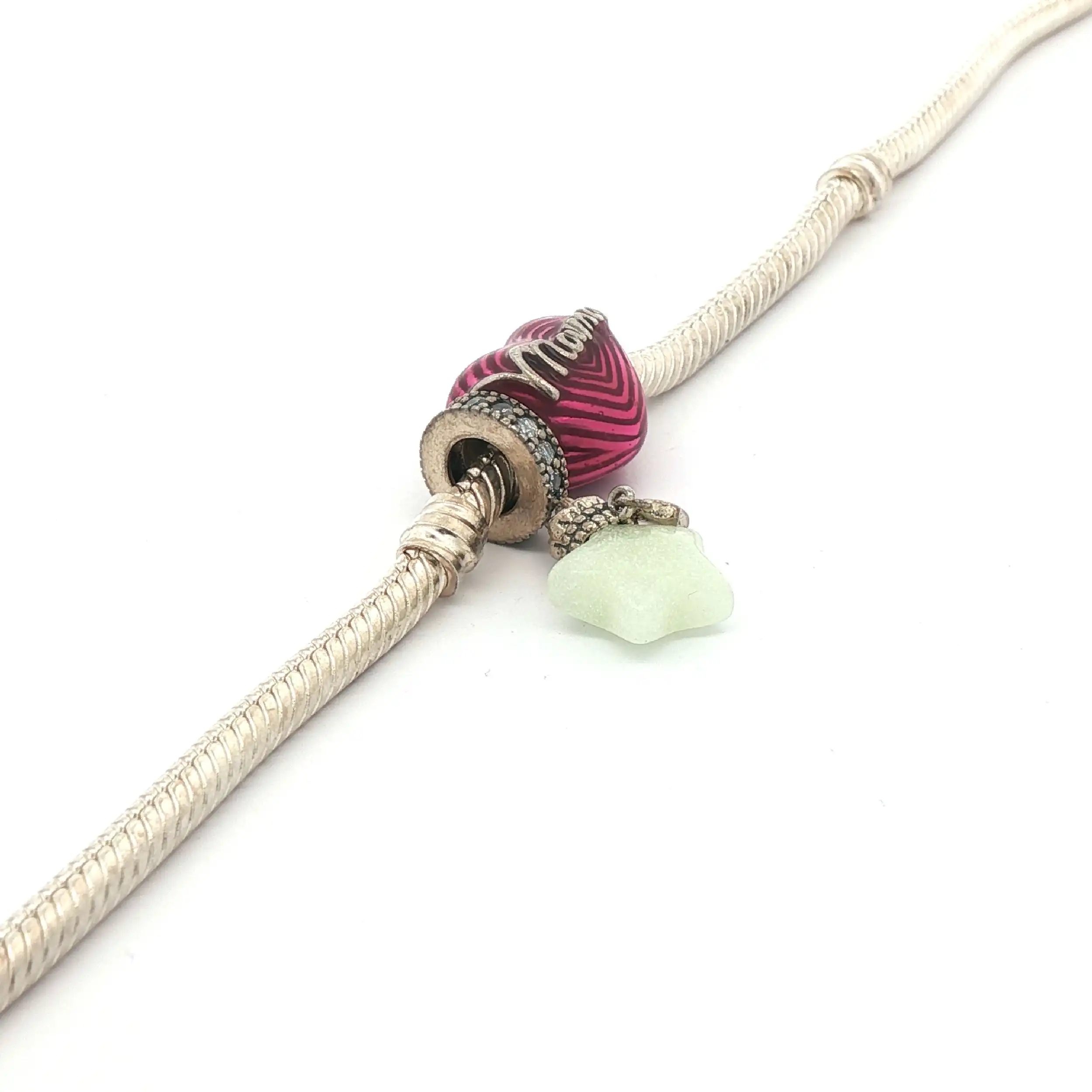 Armband Silber Pandora mit 2 Charms Armband Silber Pandora mit 2 Charms