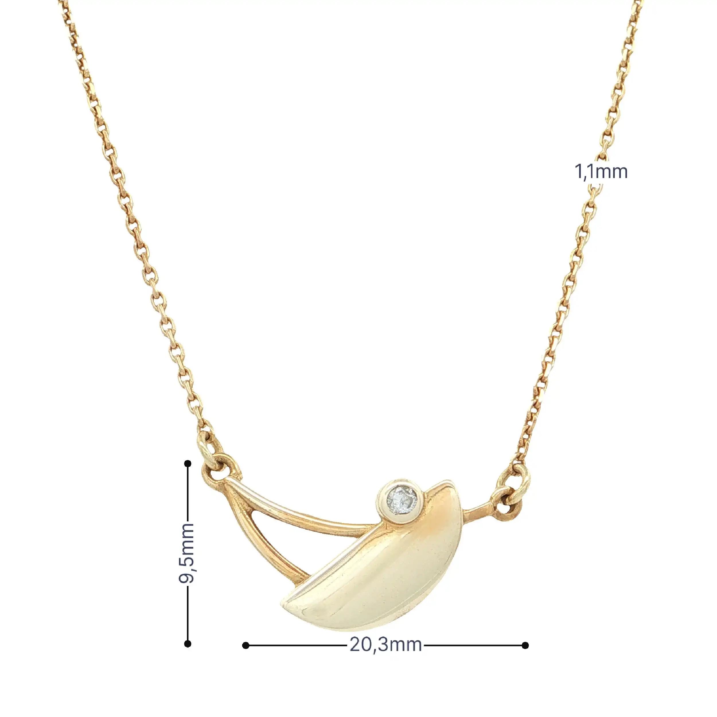 Collier Gelbgold mit Zirkonia Collier Gelbgold mit Zirkonia