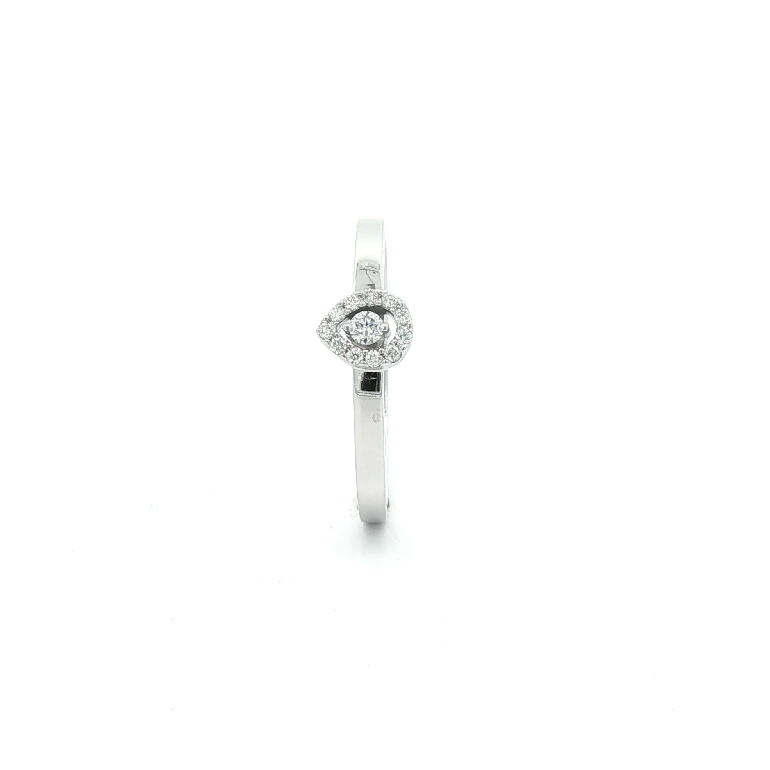 Solitärring Weißgold mit Brillant 0,10ct