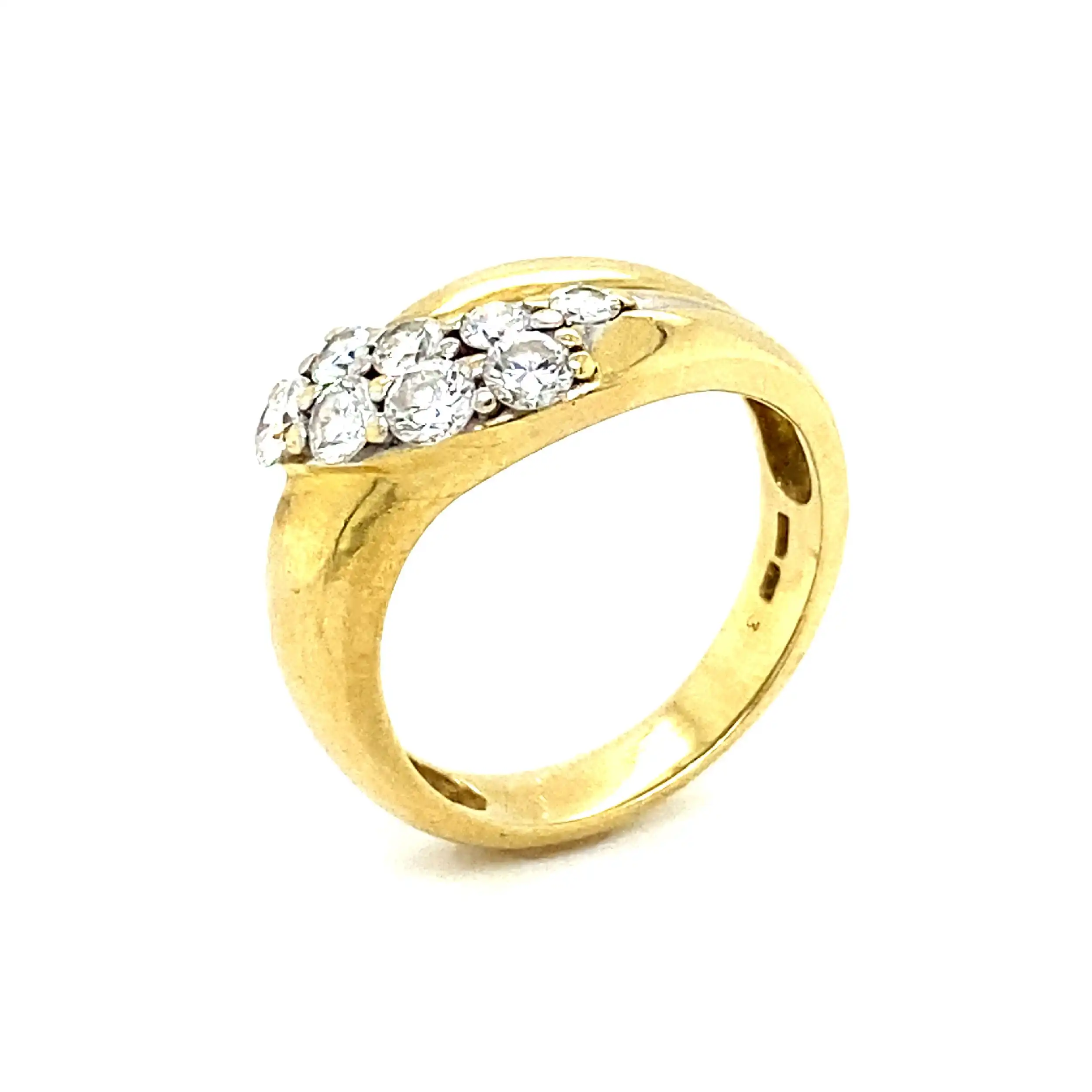 Ring Bicolor mit Brillanten mit 0,75 graviert Ring Bicolor mit Brillanten mit 0,75 graviert