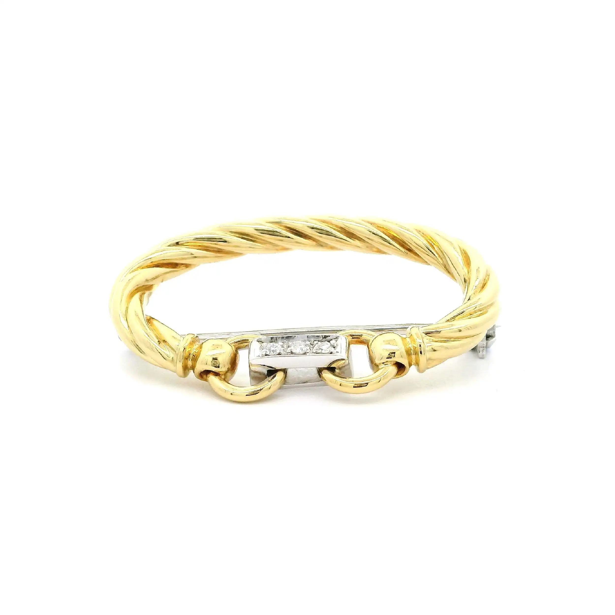 Brosche Bicolor mit Diamanten Brosche Bicolor mit Diamanten