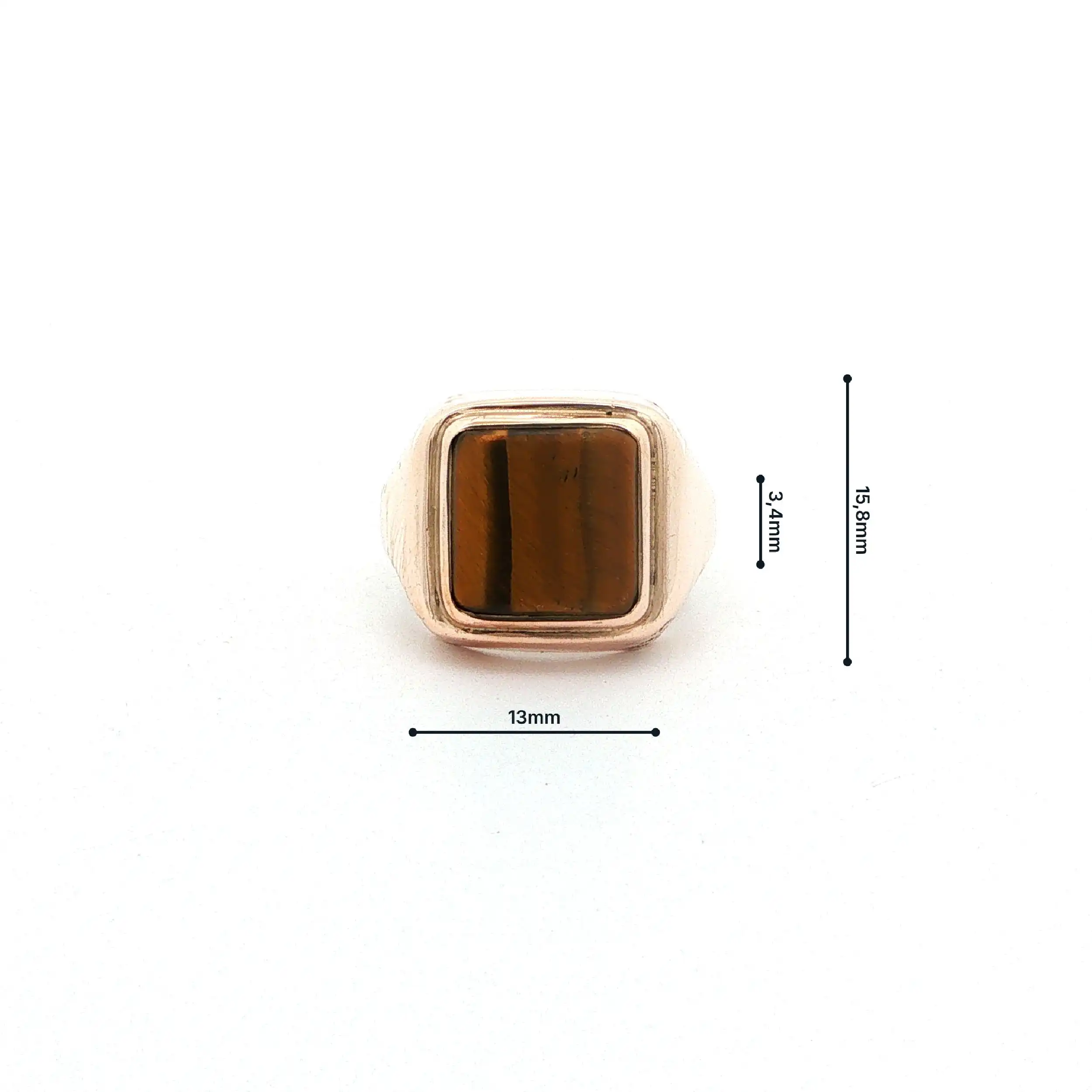 Ring Roségold mit Tigerauge