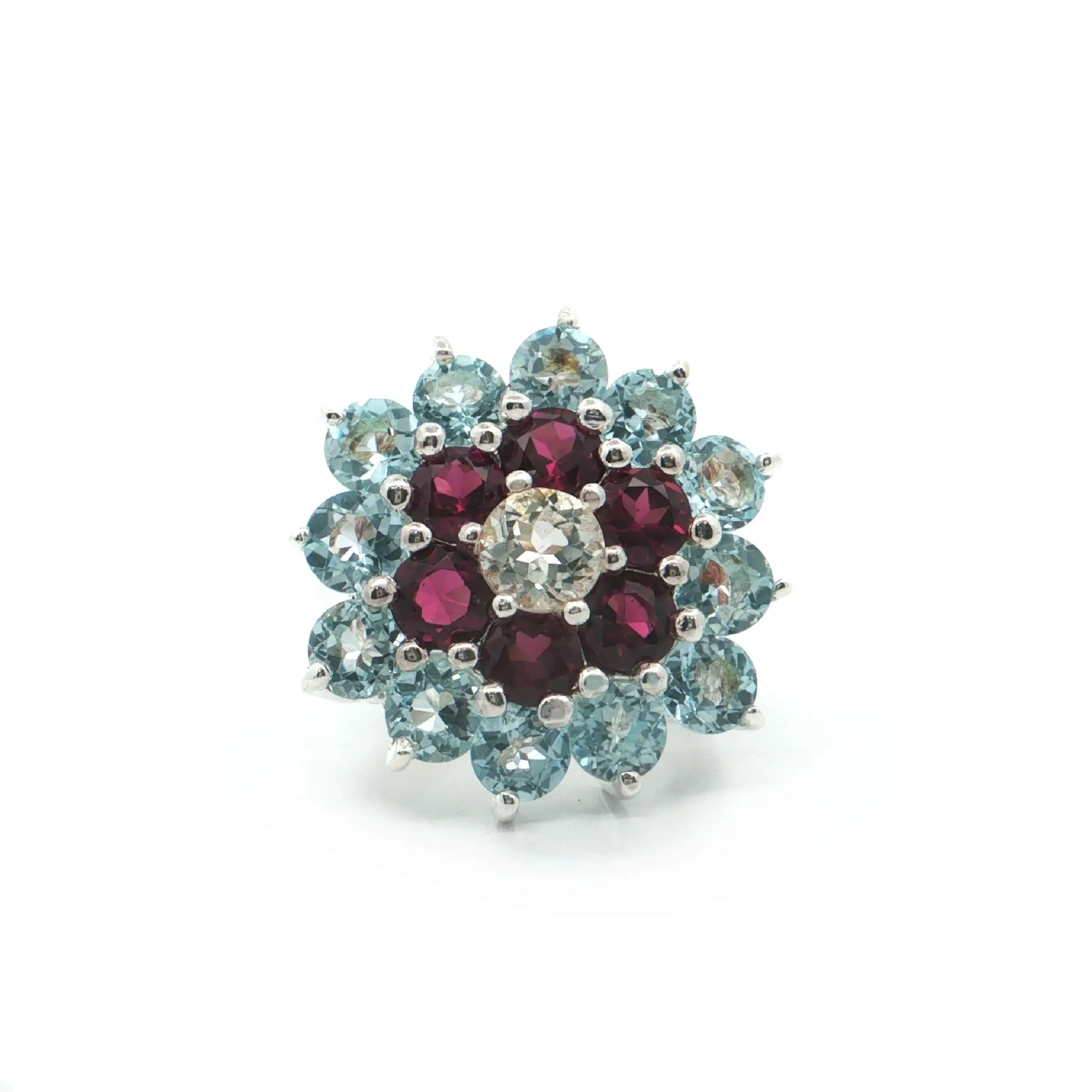 Ring Silber mit bunten Farbsteinen