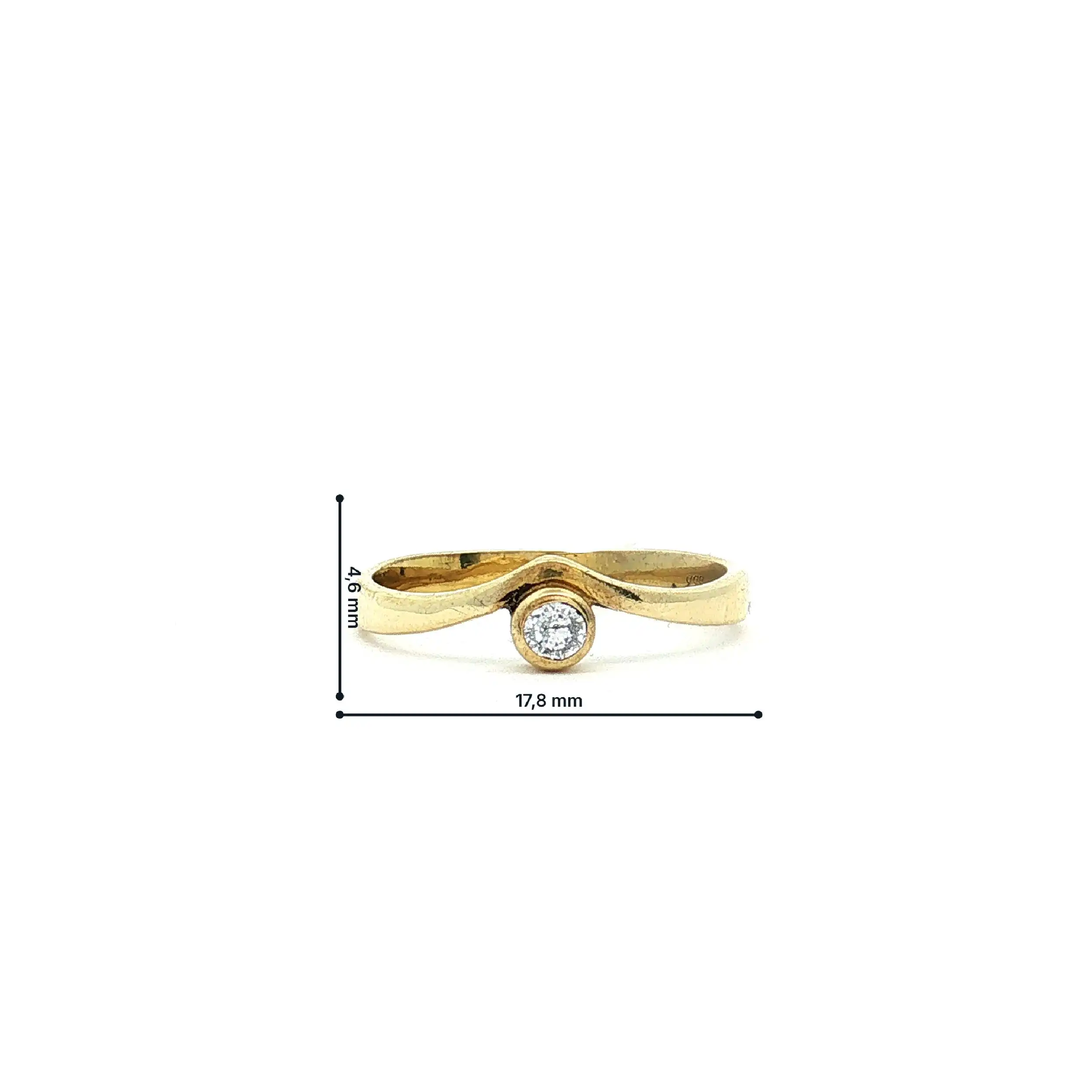 Ring Gelbgold mit Zirkonia