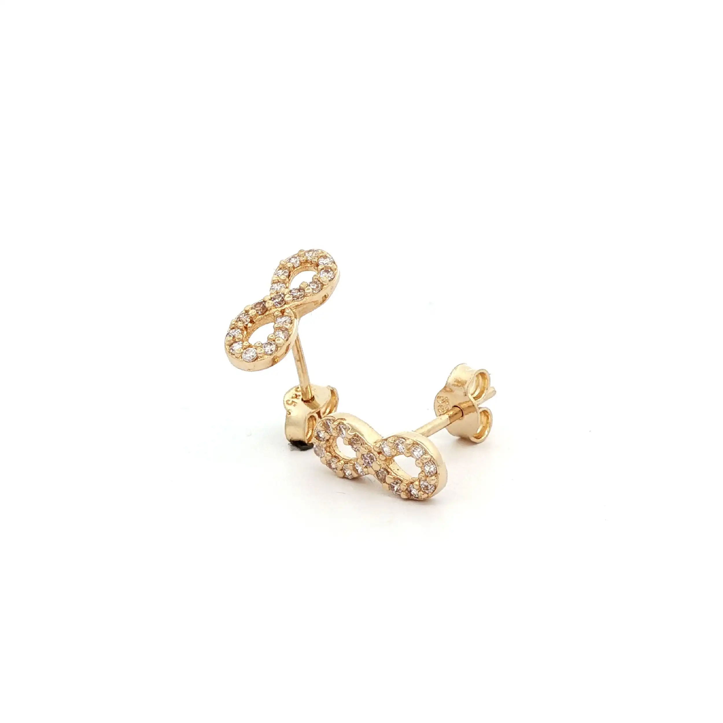 Ohrstecker Gelbgold "Unendlichkeit" mit Zirkonia Ohrstecker Gelbgold "Unendlichkeit" mit Zirkonia