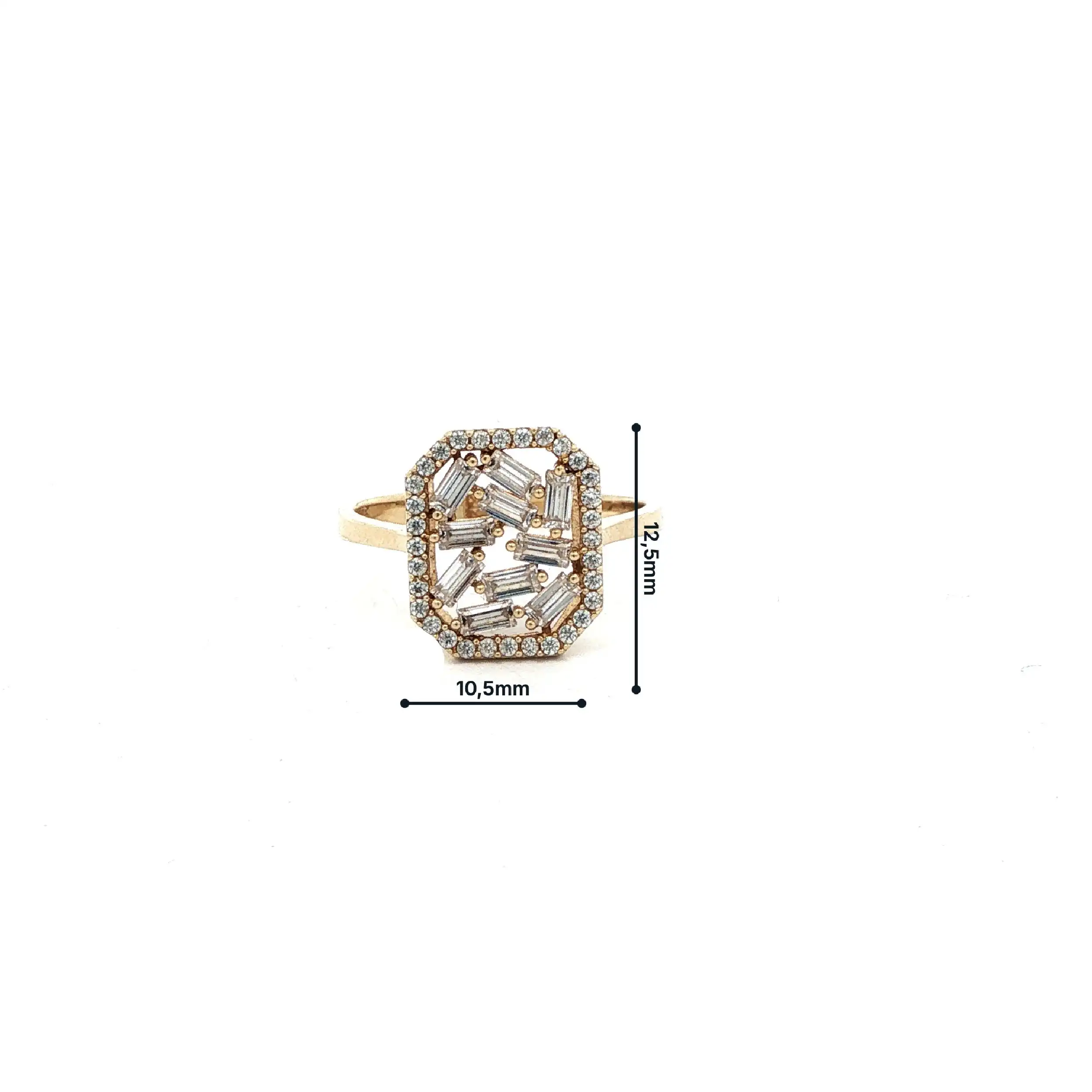 Ring Gelbgold mit Zirkonia Ring Gelbgold mit Zirkonia