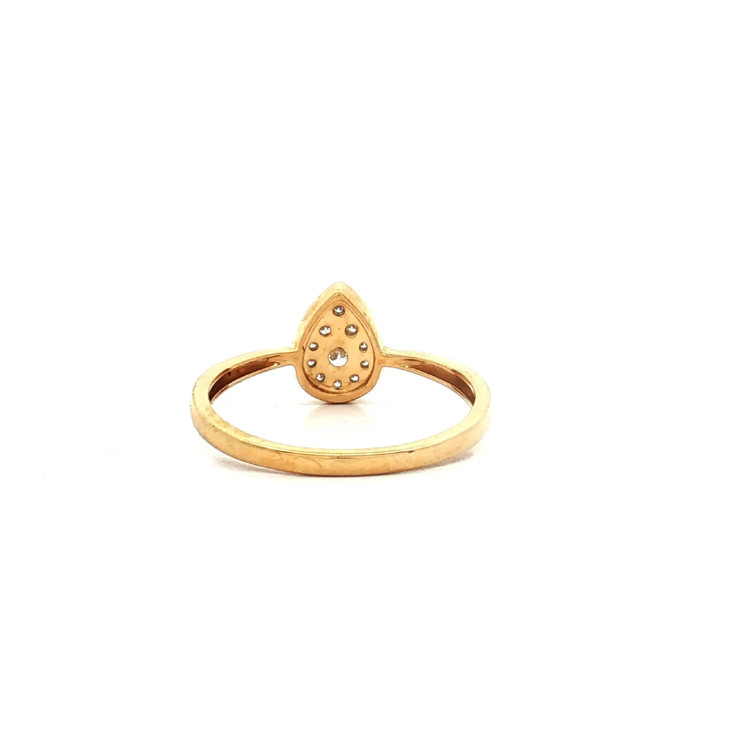Ring Gelbgold "Tropfen" mit Brillanten Ring Gelbgold "Tropfen" mit Brillanten