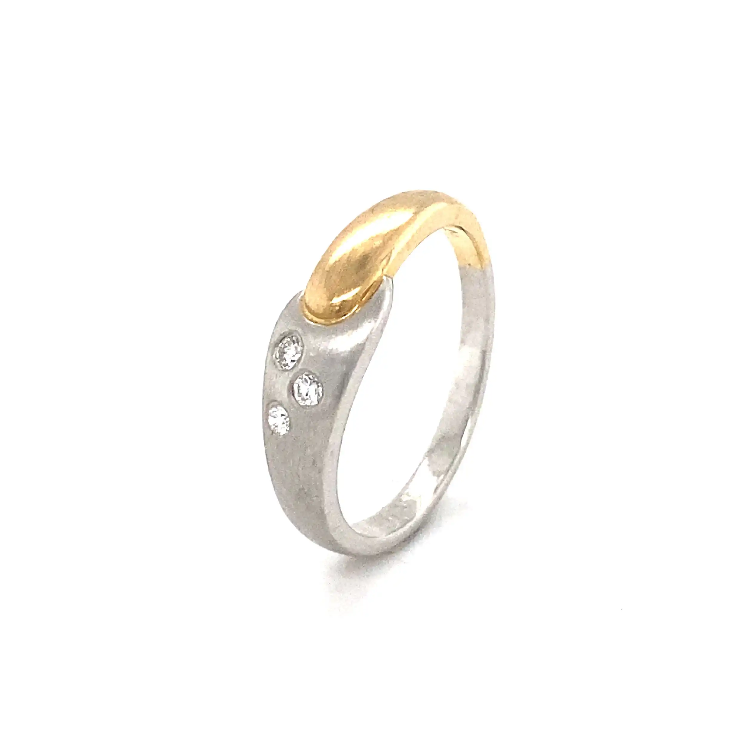 Ring Platin/Gelbgold mit Brillanten