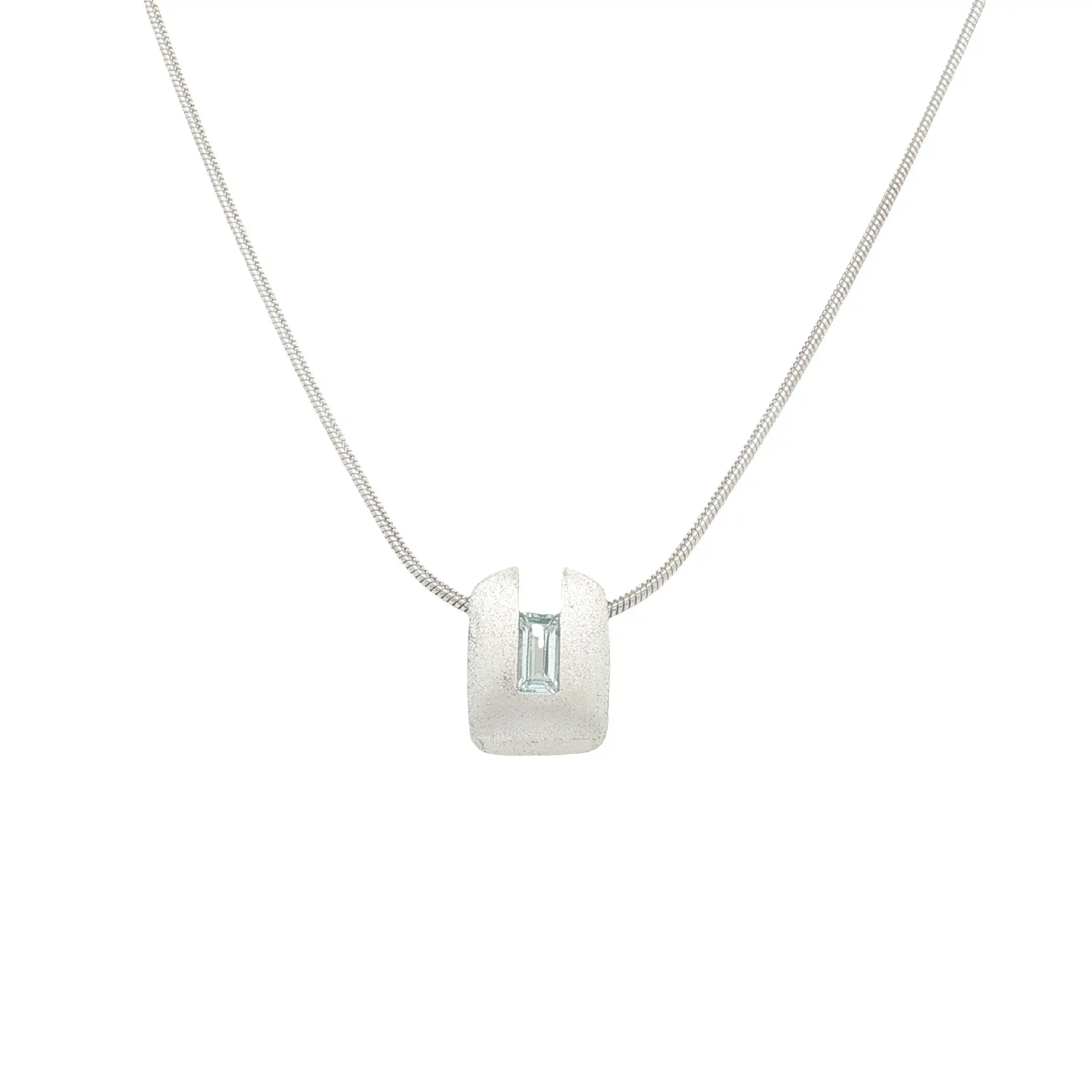 Kette mit Anhänger Silber blauer Stein Kette mit Anhänger Silber blauer Stein