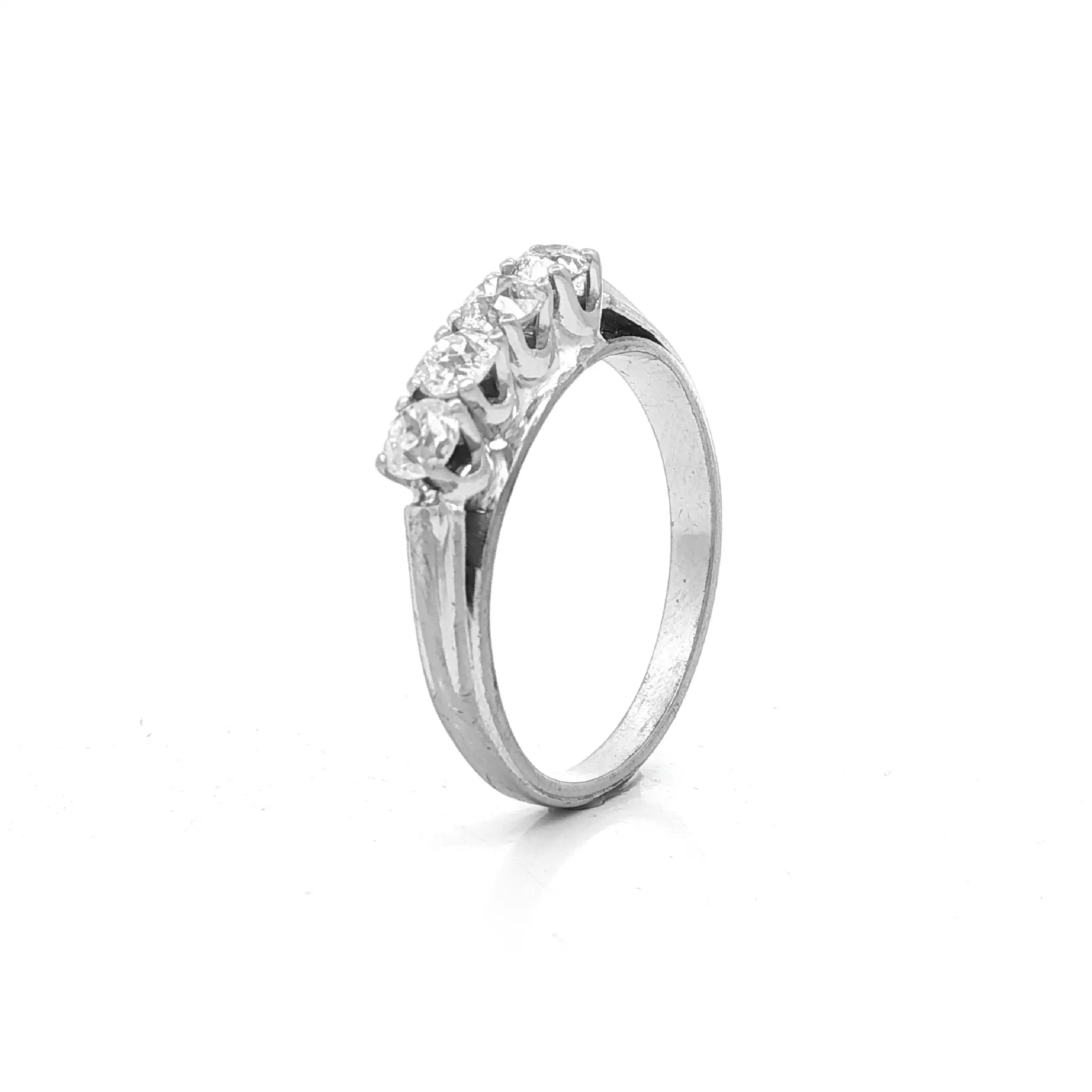Ring Weißgold mit Altschliff Brillanten