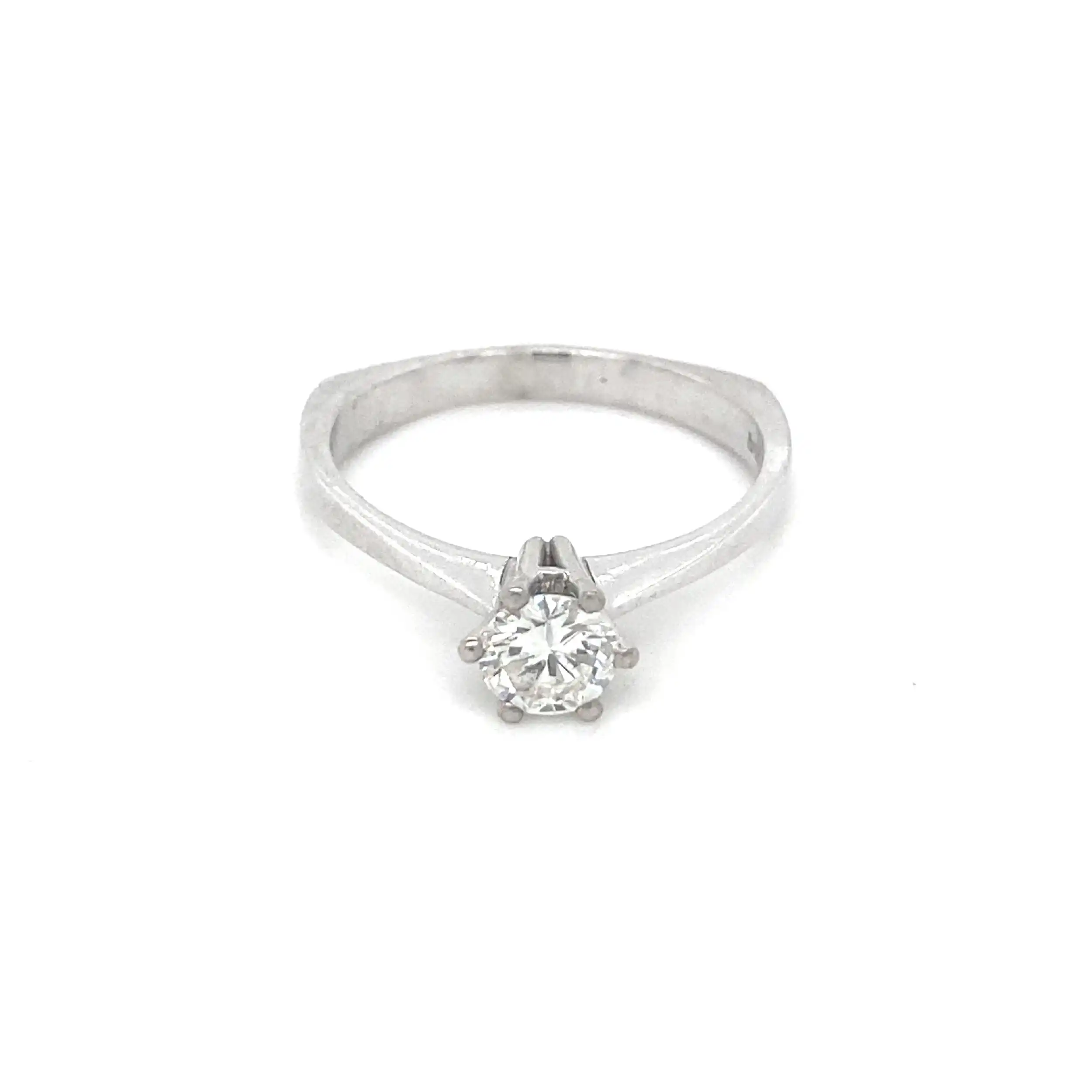 Solitärring Weißgold mit Brillant, graviert mit 0.50ct Solitärring Weißgold mit Brillant, graviert mit 0.50ct