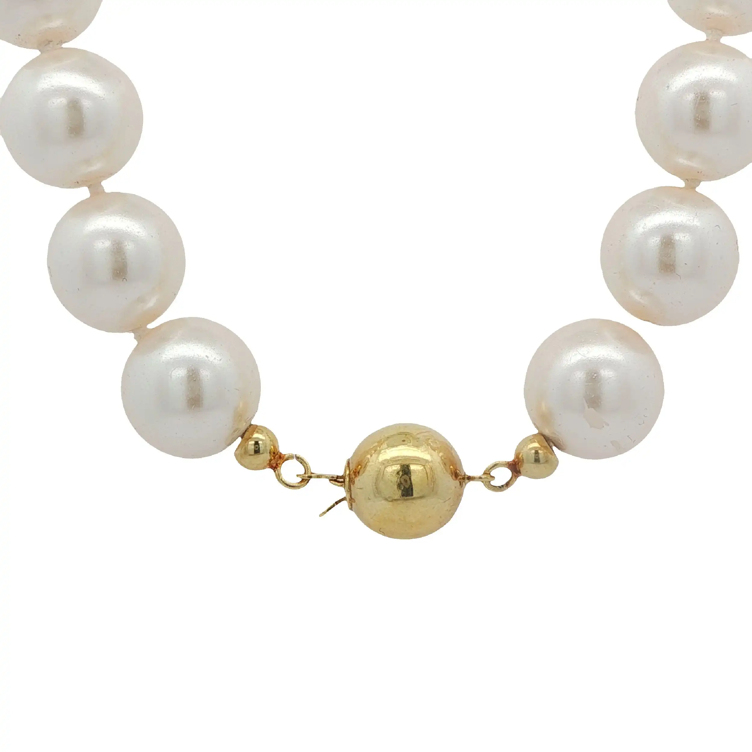 Perlenkette mit Gelbgold Verschluss