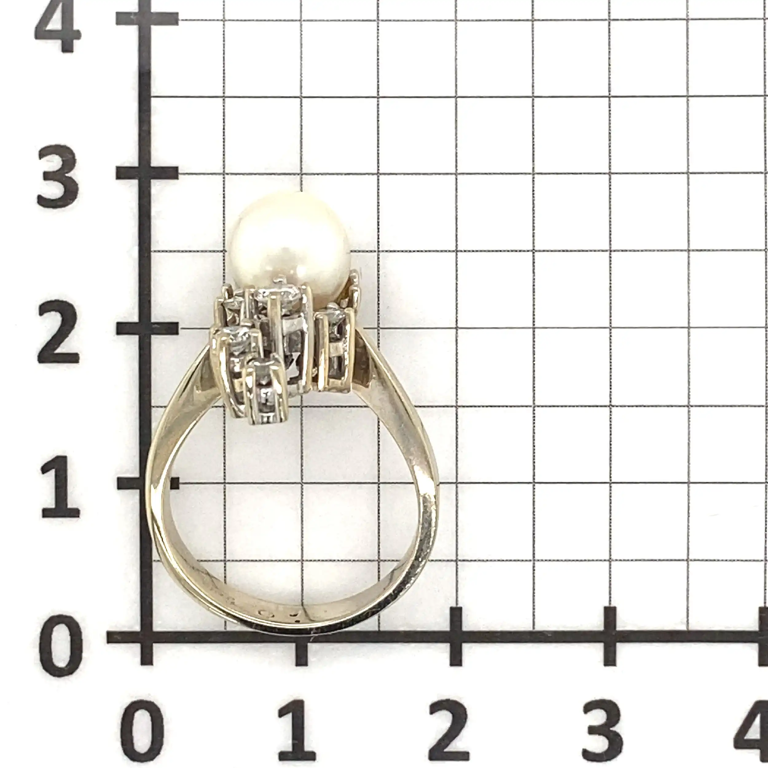Ring Weißgold mit Brillanten und Perle Ring Weißgold mit Brillanten und Perle