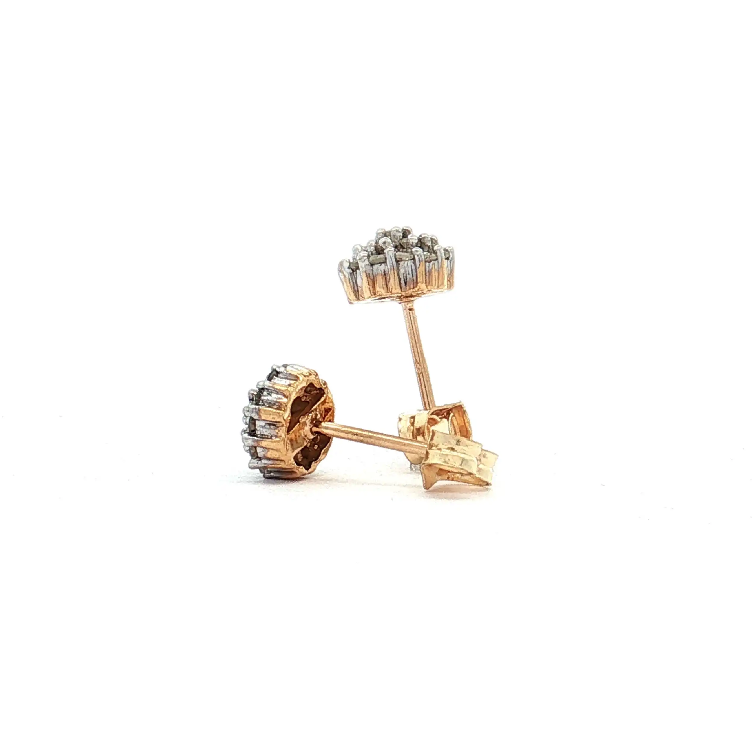 Ohrstecker Gelbgold Bicolor mit Brillanten Ohrstecker Gelbgold Bicolor mit Brillanten