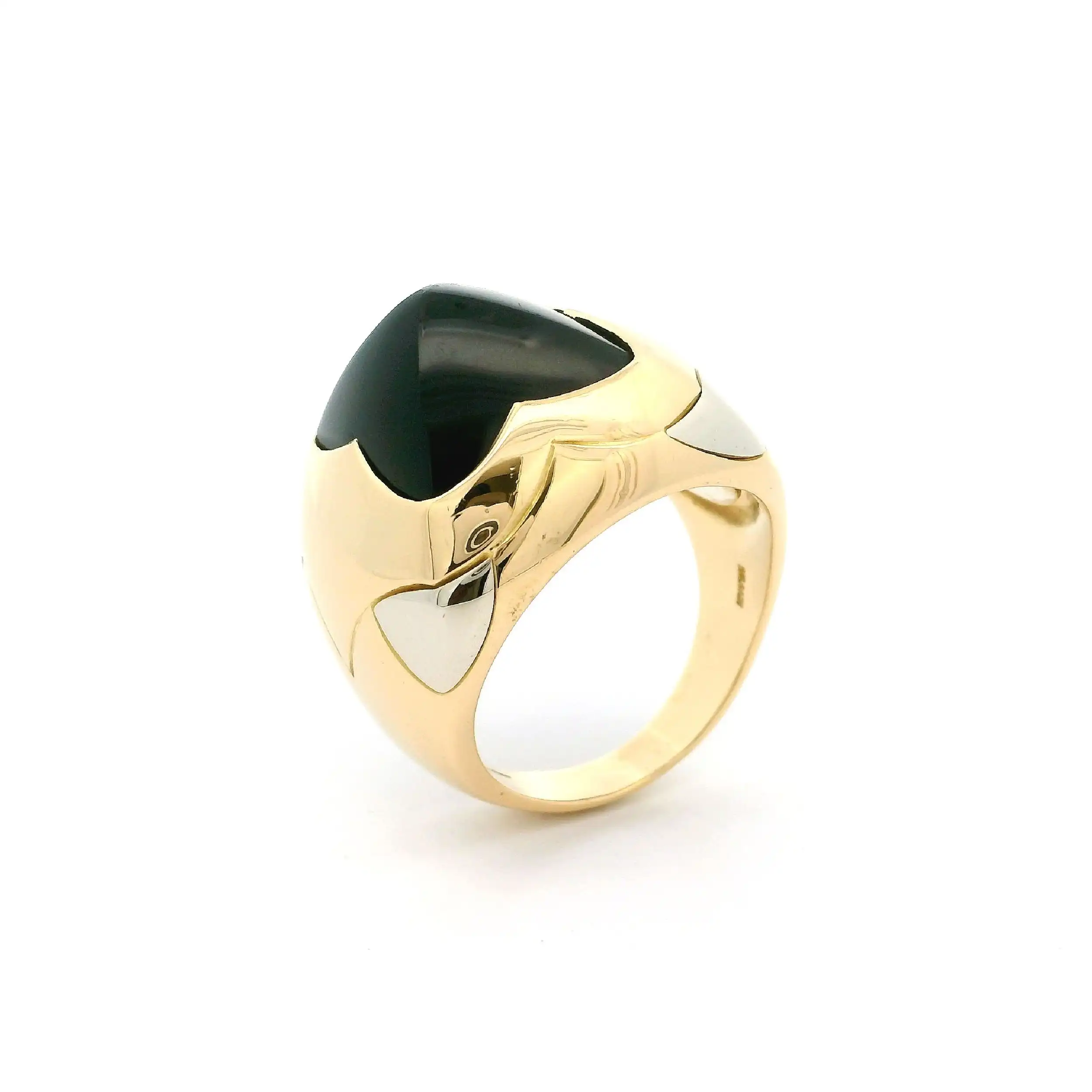 Ring Bicolor mit schwarzem Farbstein Ring Bicolor mit schwarzem Farbstein
