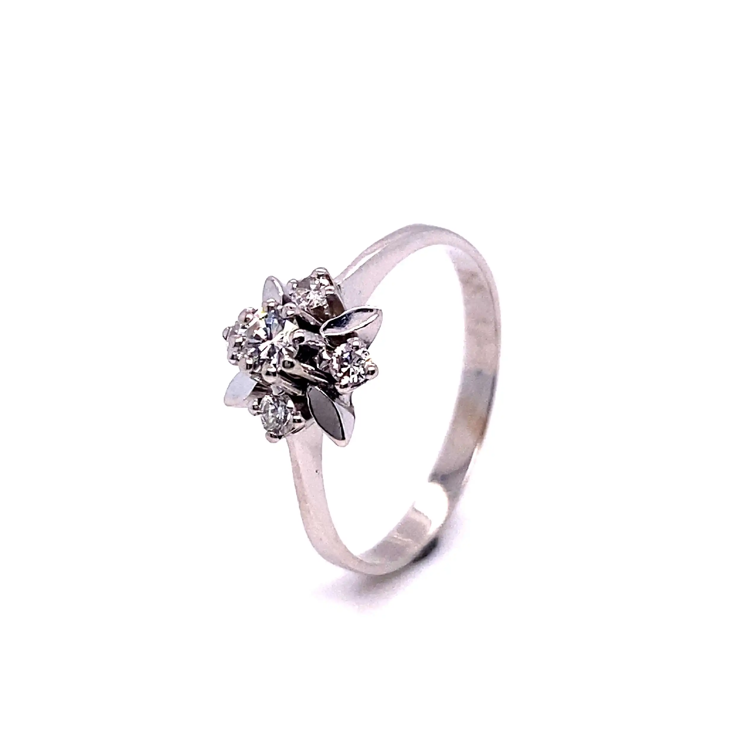 Ring Weißgold mit 5 Brillanten Ring Weißgold mit 5 Brillanten