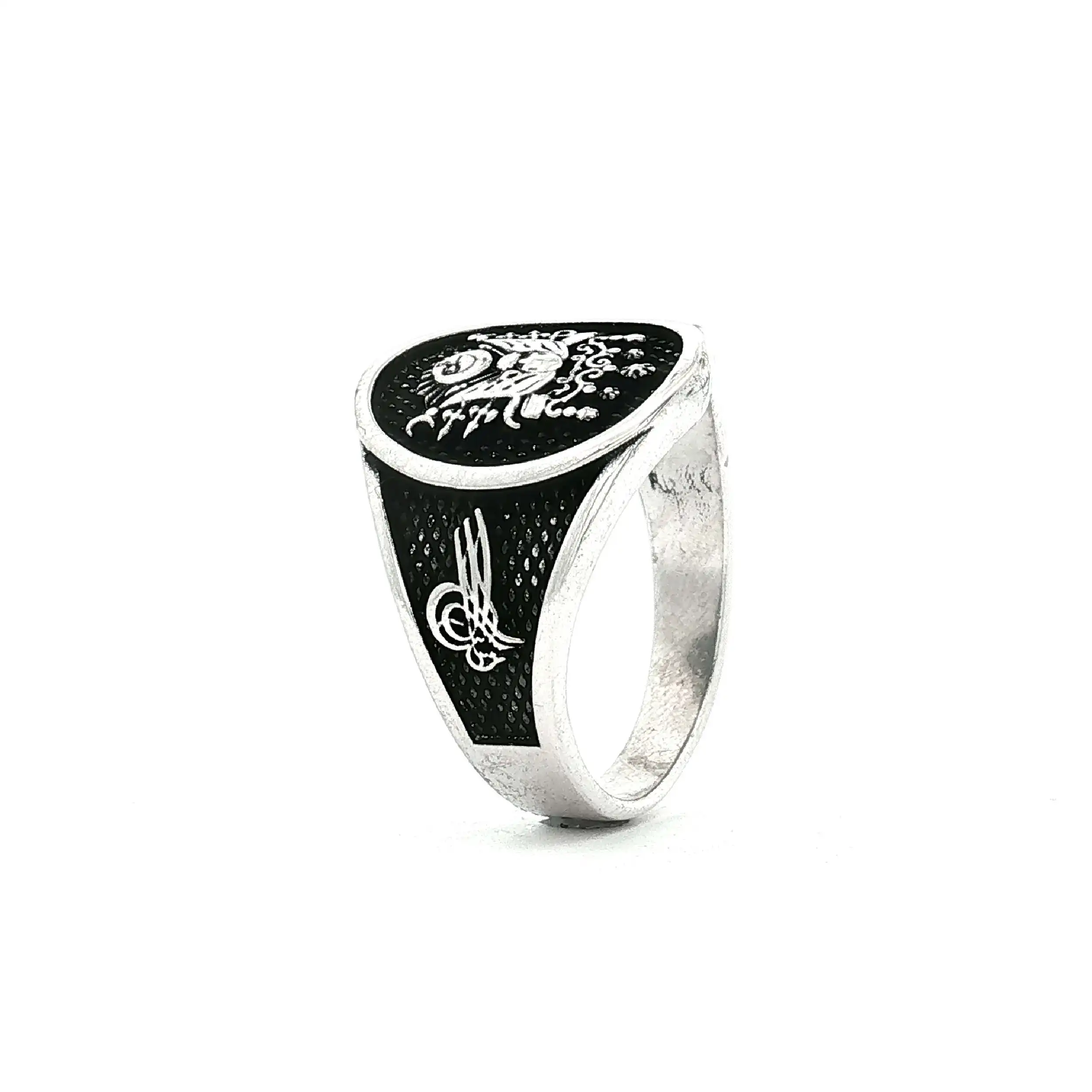 Herrenring Silber Muster