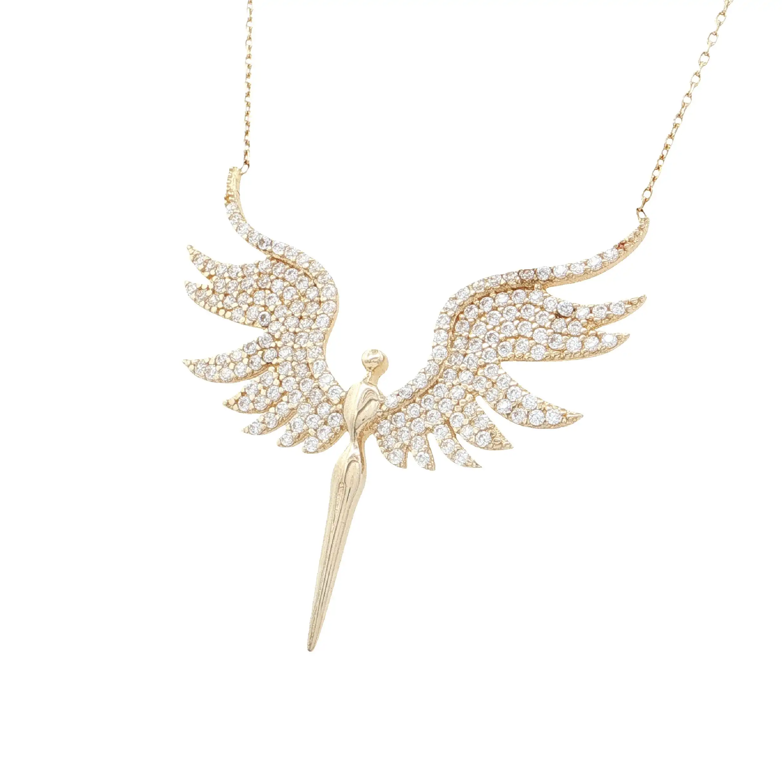 Collier Gelbgold "Engel" mit Zirkonia