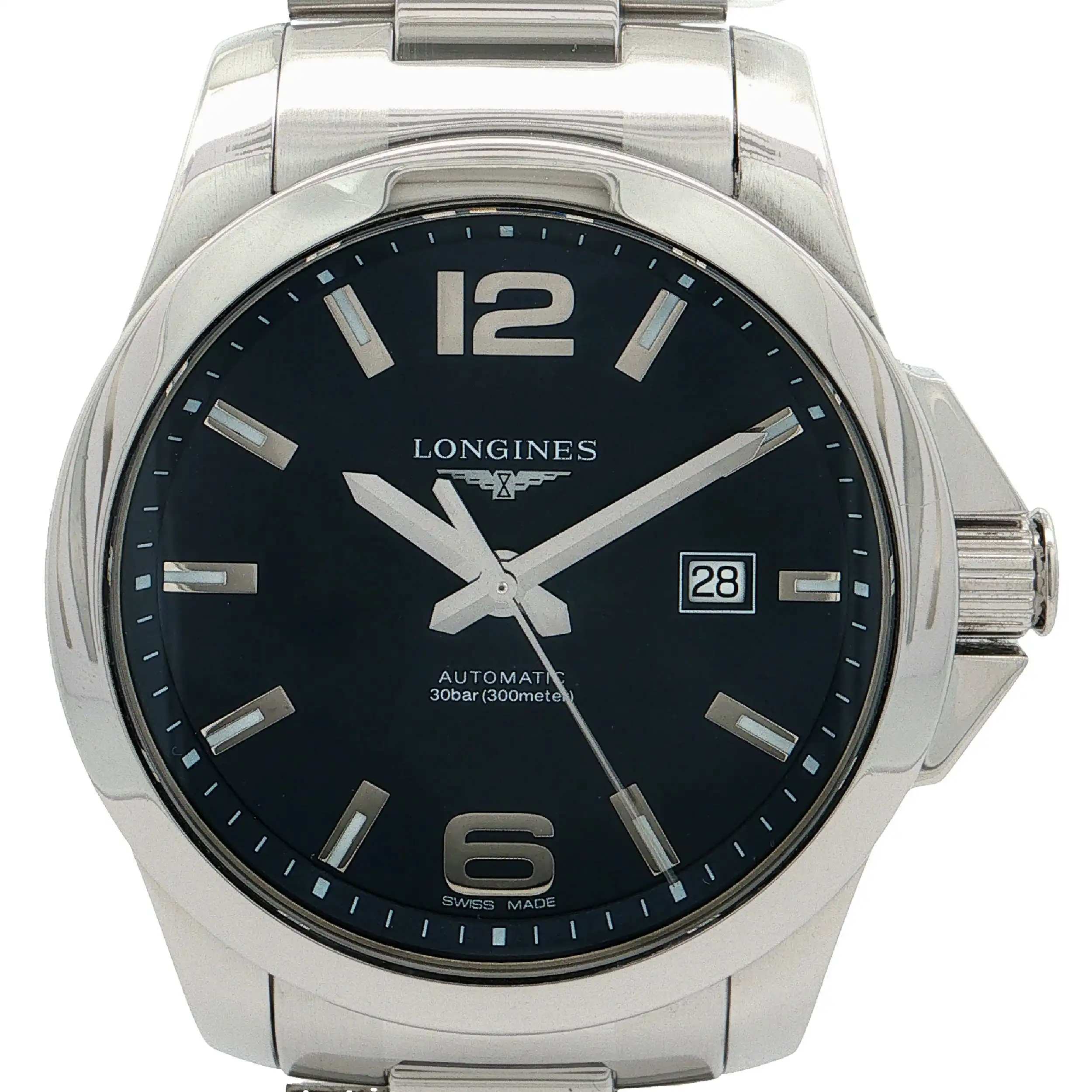Herrenuhr Longines Conquest Automatic mit Box und Papiere und Kassenbon