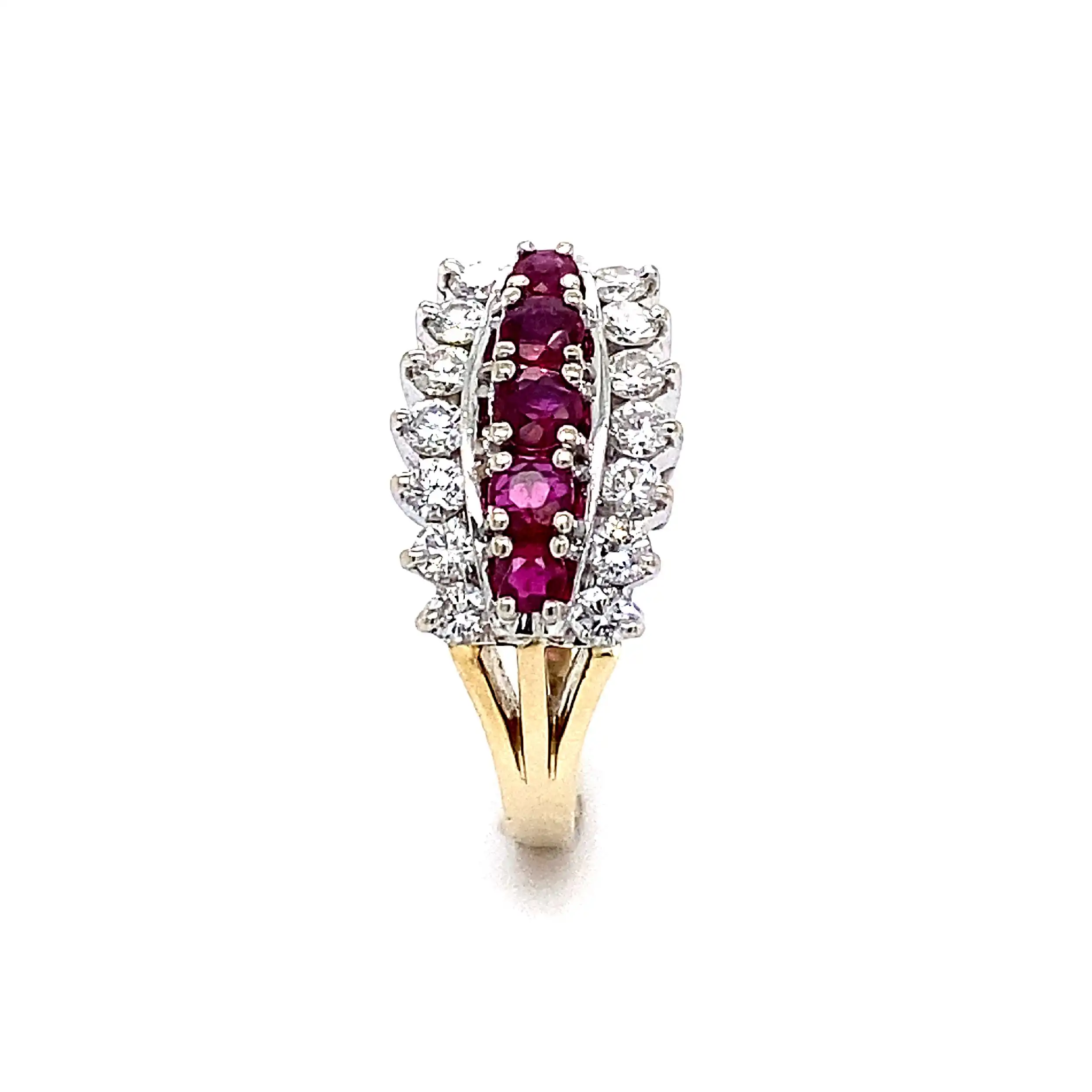 Ring Bicolor mit Rubinen und Brillanten Ring Bicolor mit Rubinen und Brillanten