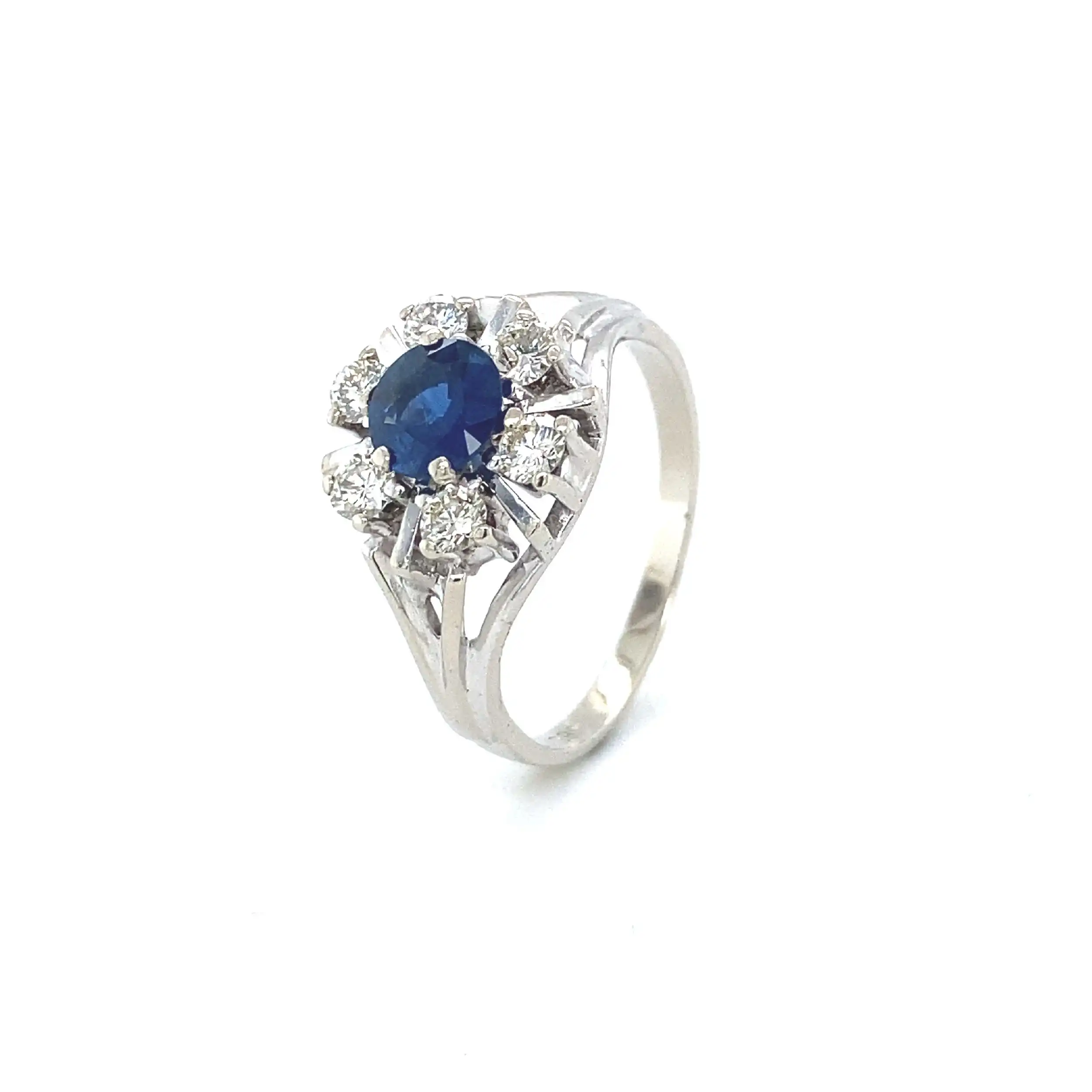 Ring mit Saphir und Brillanten, mit Expertise von EPL Ring mit Saphir und Brillanten, mit Expertise von EPL