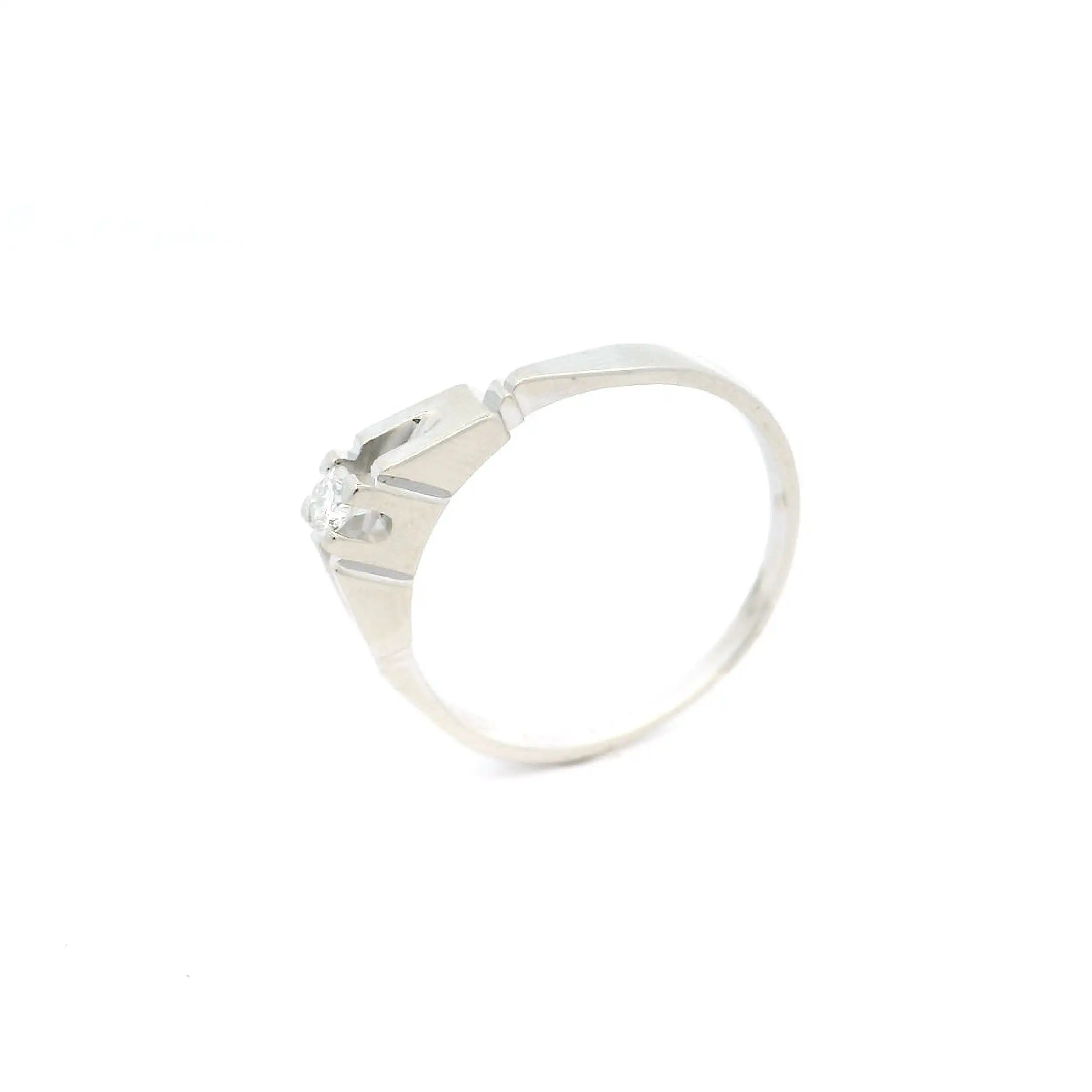 Ring Weißgold mit Brillant Solitär