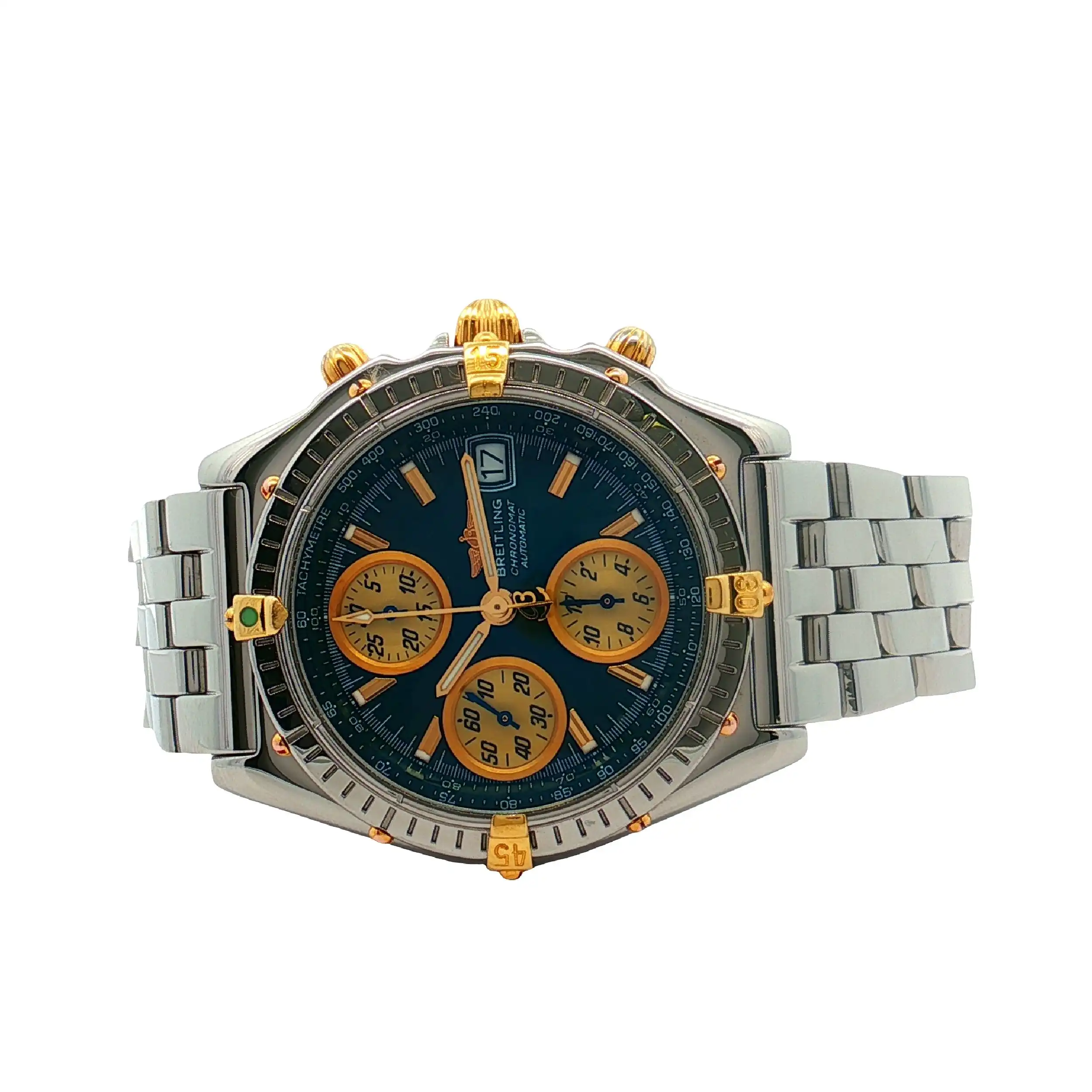 Herrenuhr Breitling Chronomat grünes Ziffernblatt