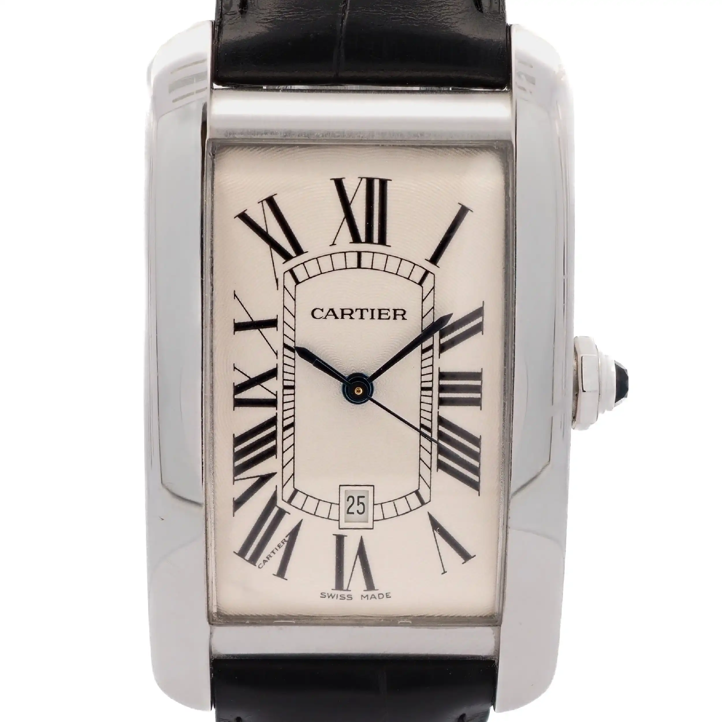 Herrenuhr Cartier Tank Americaine Weißgold Fullset Herrenuhr Cartier Tank Americaine Weißgold Fullset