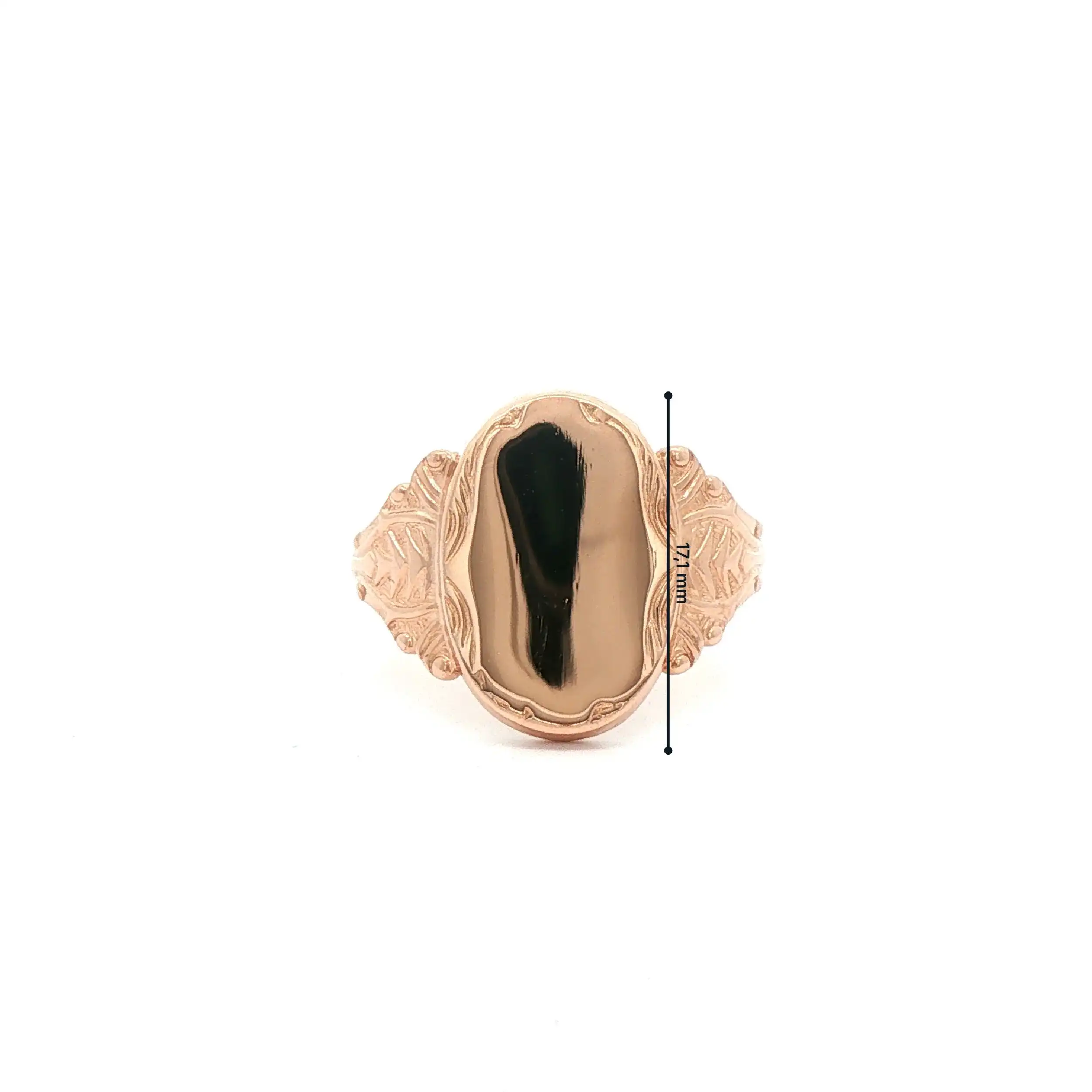 Herrenring Rotgold mit Gravurplatte Herrenring Rotgold mit Gravurplatte