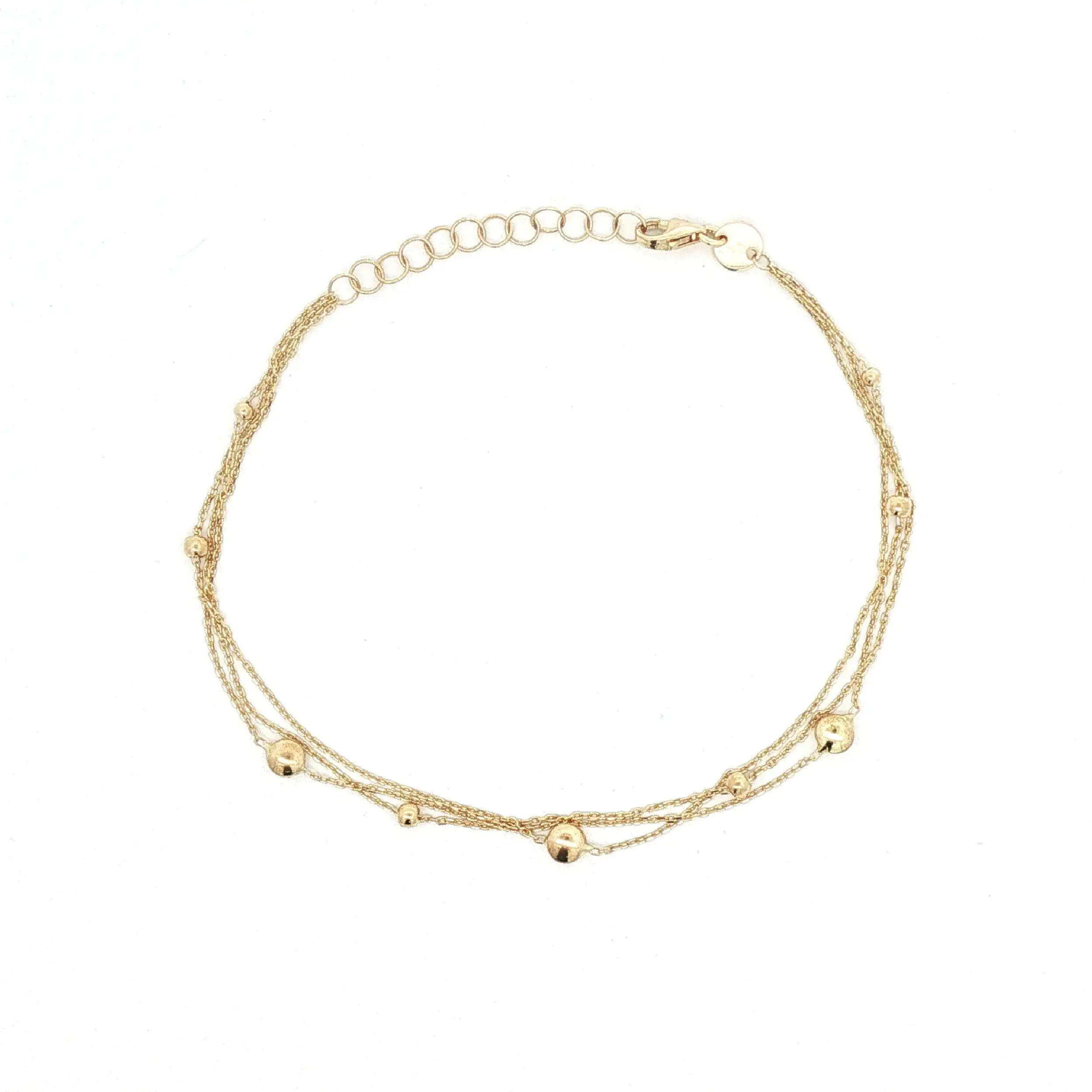 Armband Gelbgold dreireihig mit Kügelchen