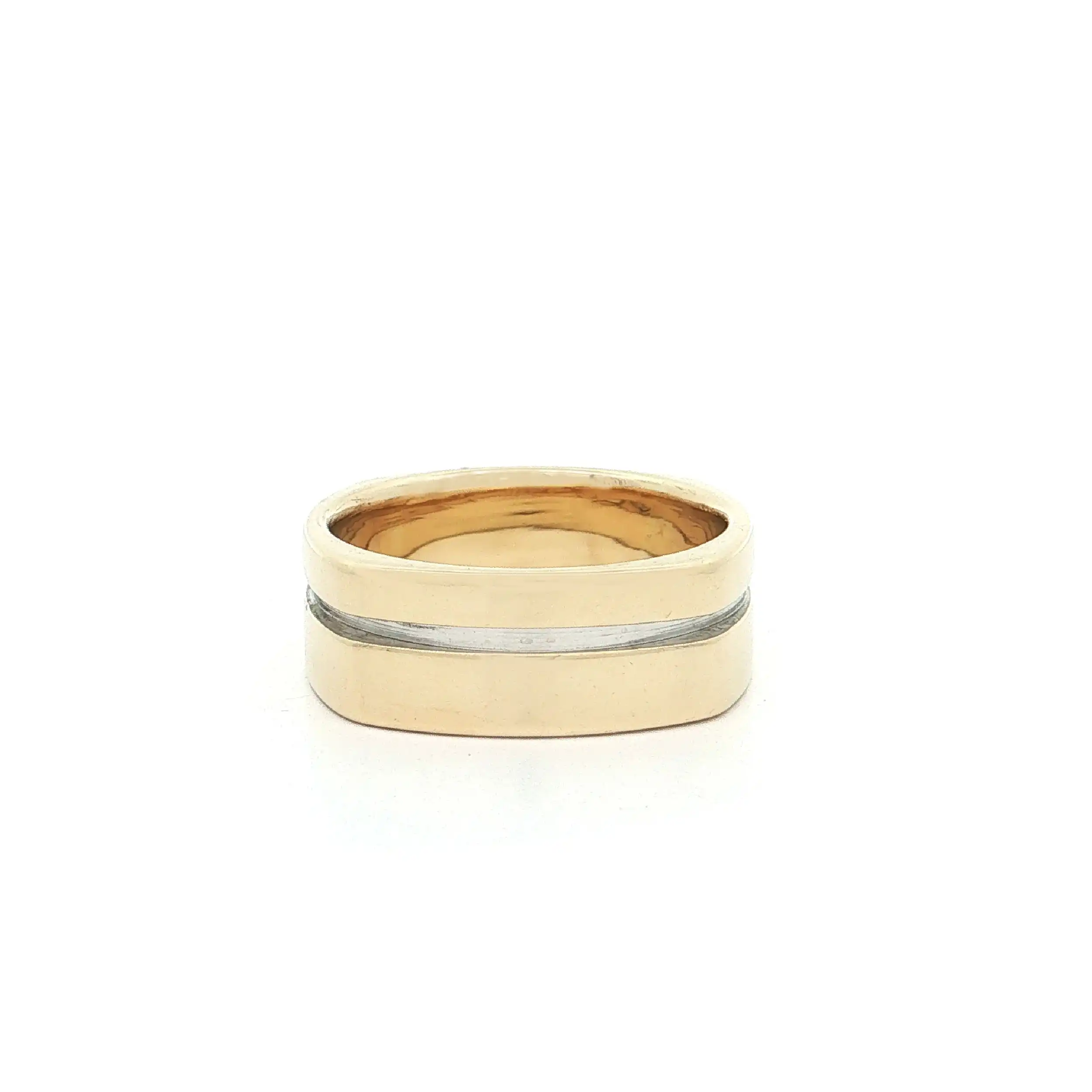 Ring Bicolor eckig mit Brillanten Ring Bicolor eckig mit Brillanten