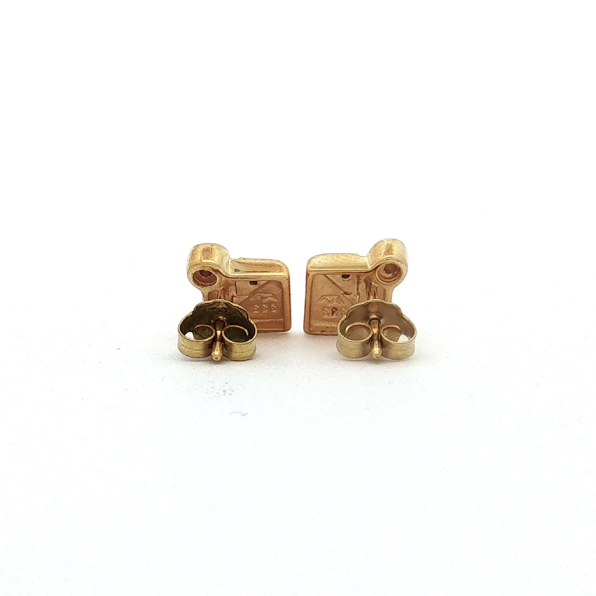 Paar Ohrstecker Bicolor mit Diamanten Paar Ohrstecker Bicolor mit Diamanten