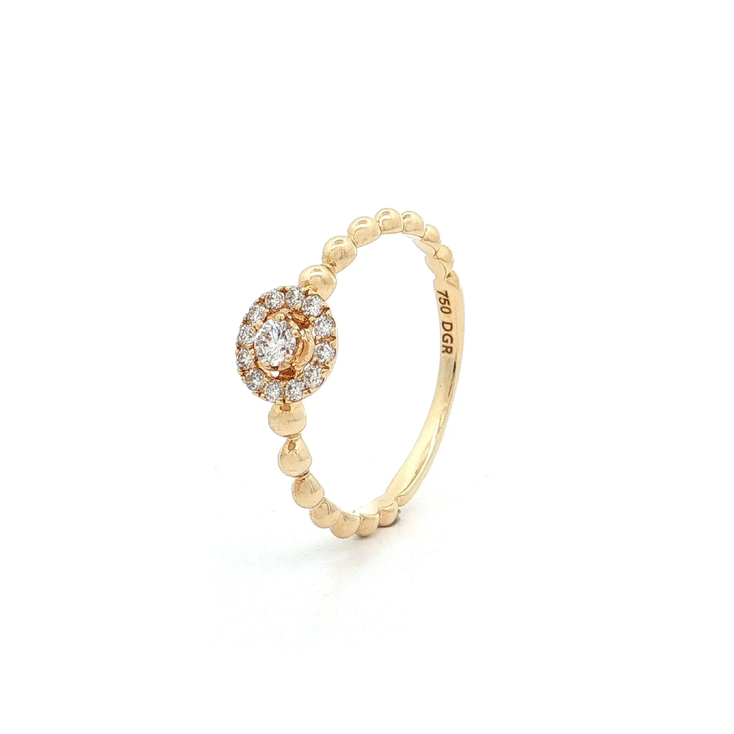 Kügelchenring Gelbgold mit Brillanten Kügelchenring Gelbgold mit Brillanten