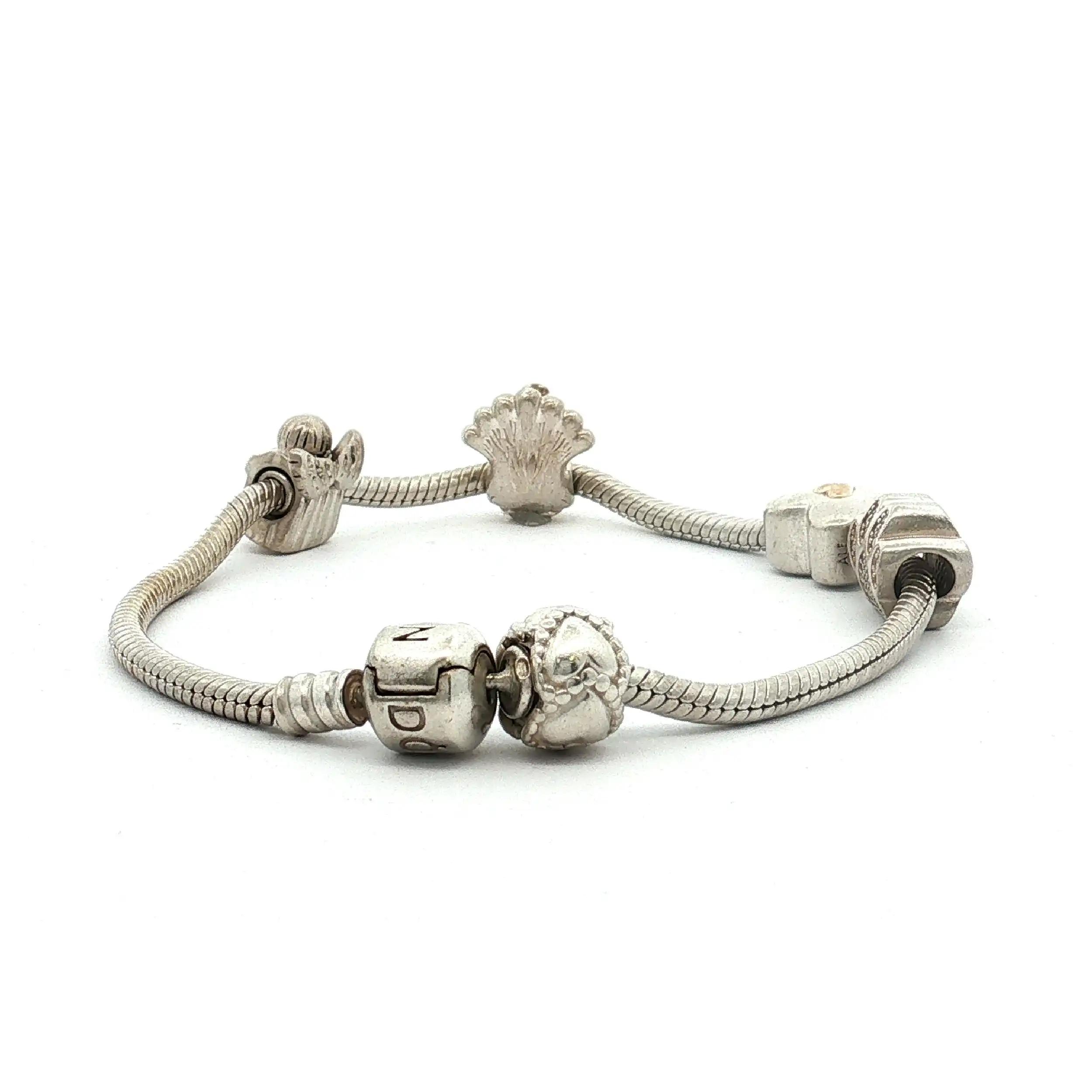 Armband Silber Pandora mit 5 Charms Armband Silber Pandora mit 5 Charms