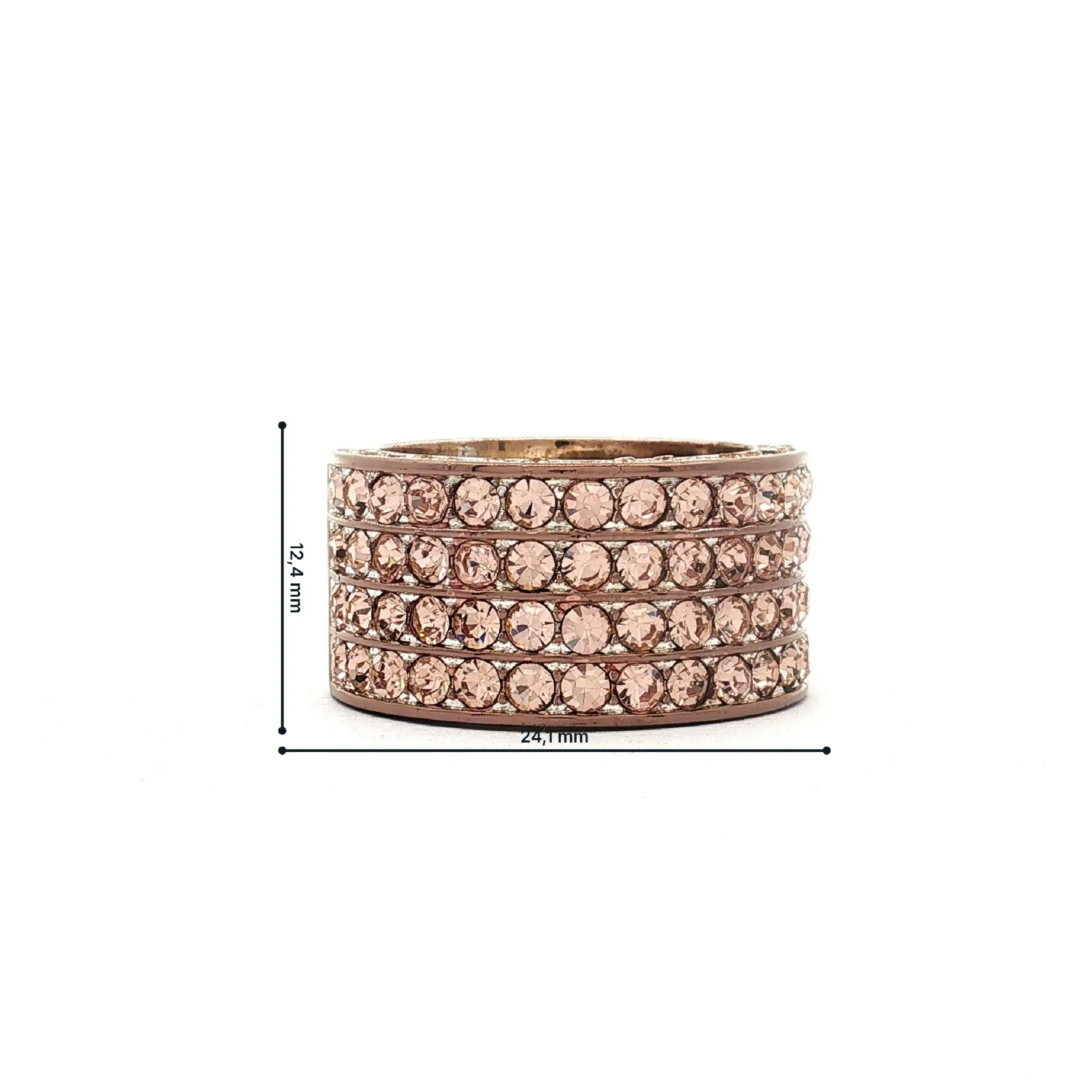 Jette Ring Stahl vergoldet mit Zirkonia