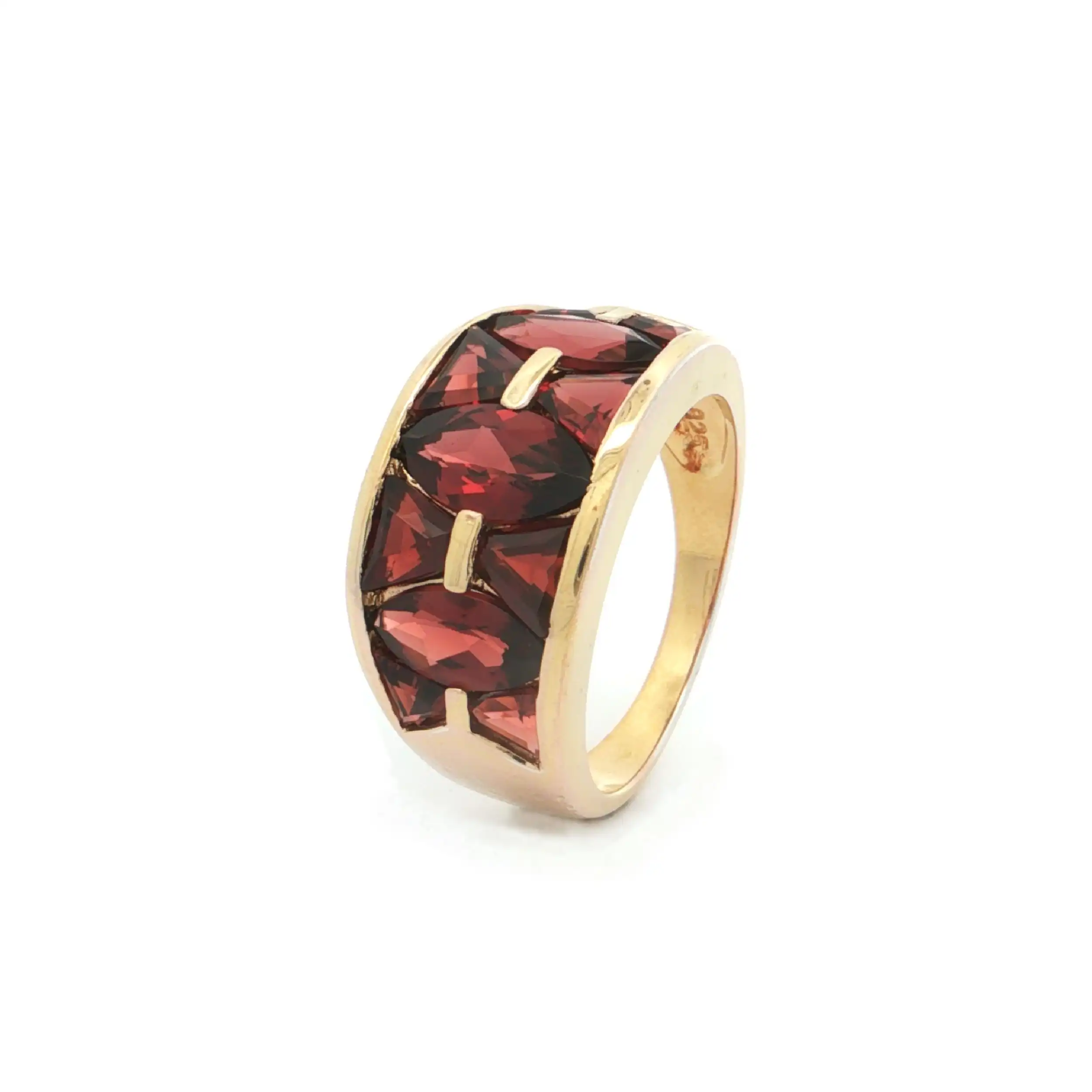 Ring Silber vergoldet mit Rhodolith