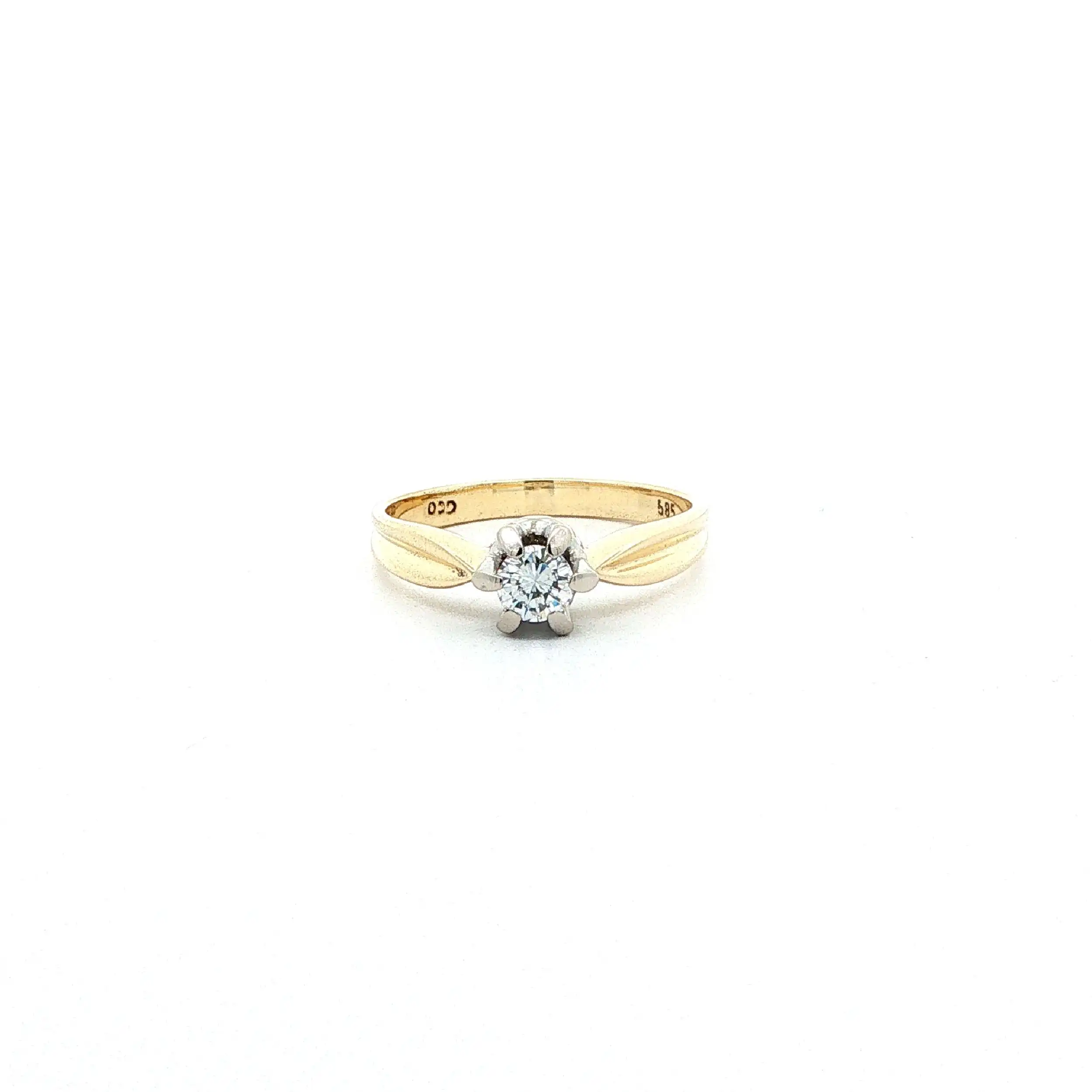 Ring Bicolor mit Brillant