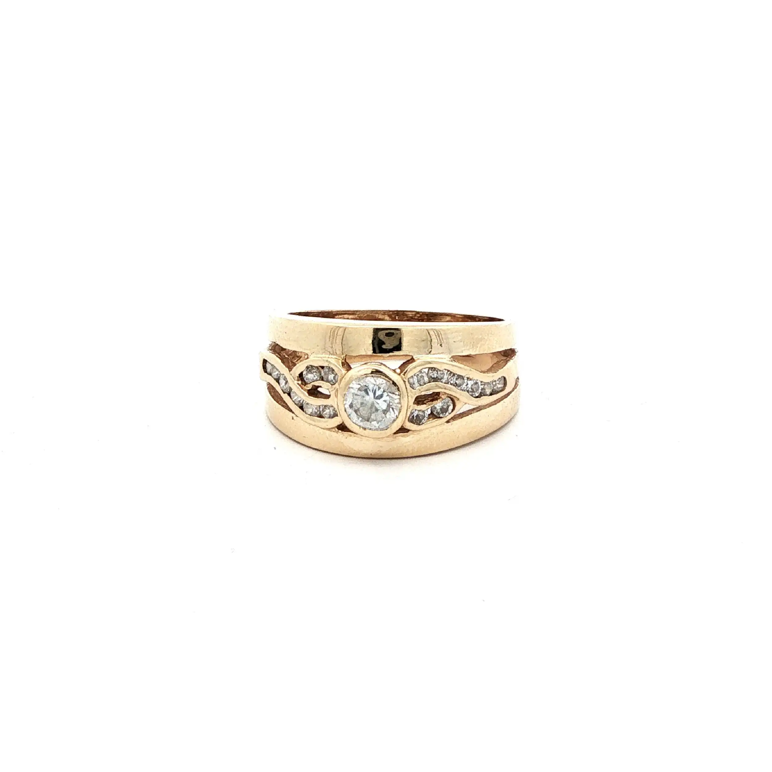 Ring Gelbgold mit Zirkonia Ring Gelbgold mit Zirkonia