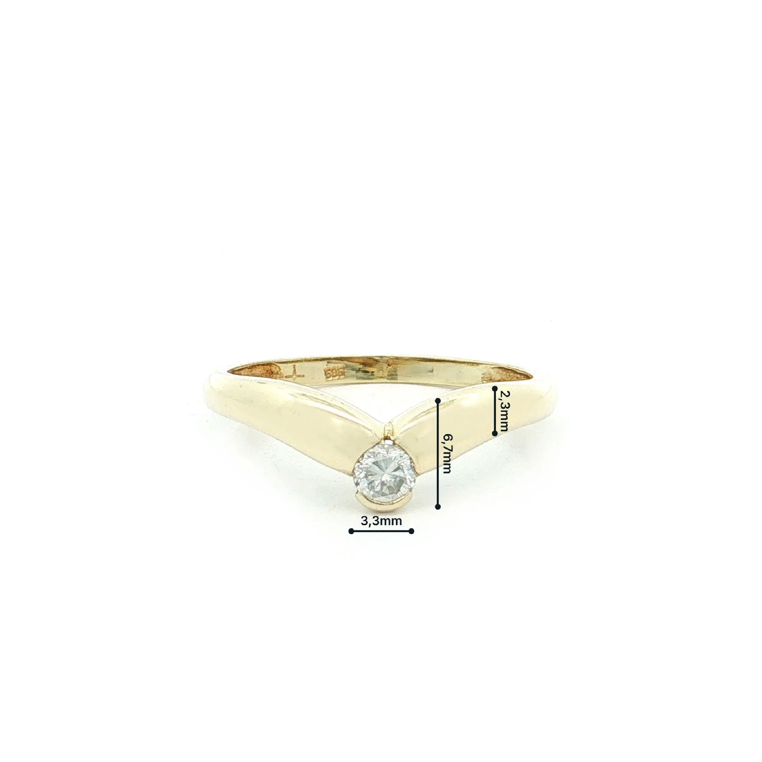 Solitärring Gelbgold mit Brillant