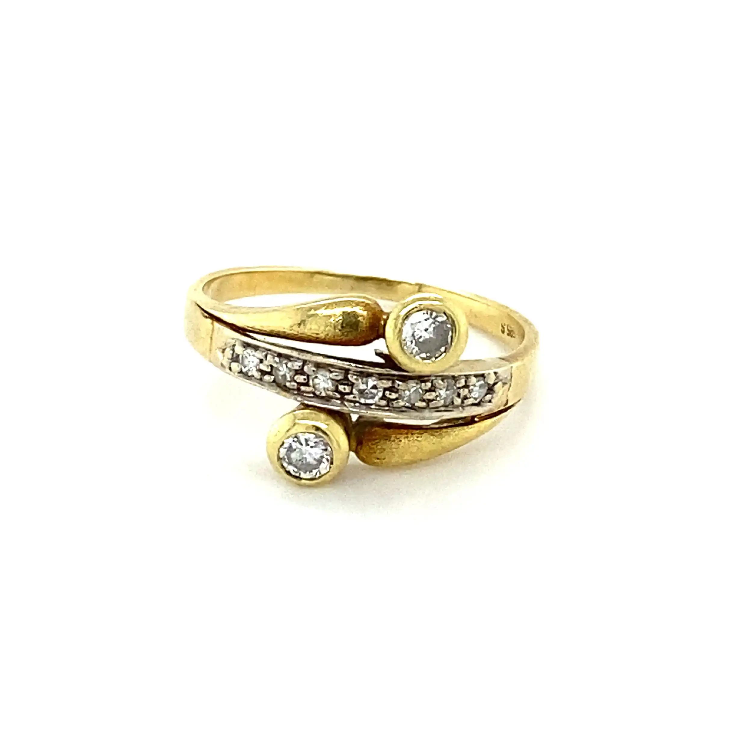 Ring Gelbgold mit Diamanten und Brillanten Ring Gelbgold mit Diamanten und Brillanten