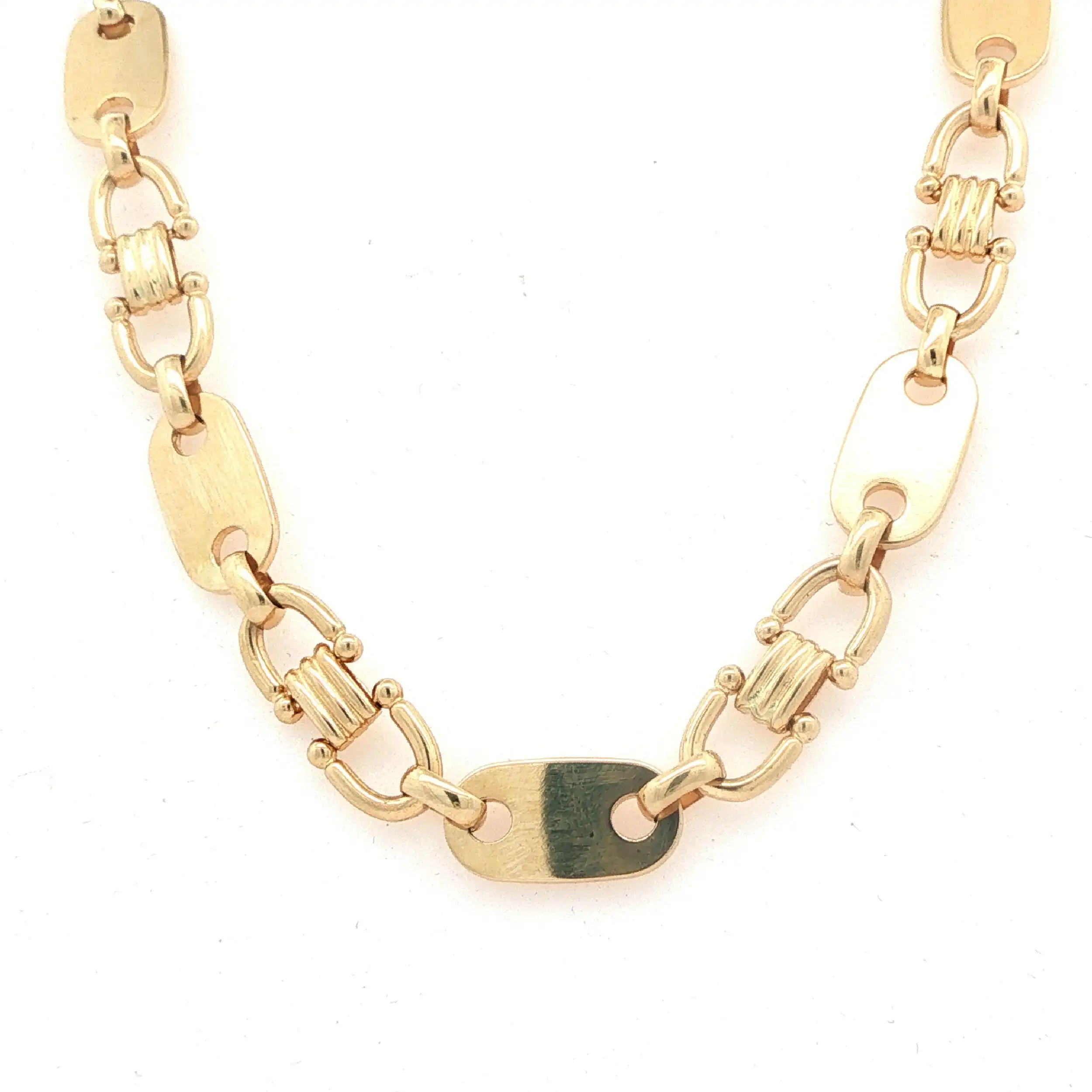 Plattenkette Gelbgold
