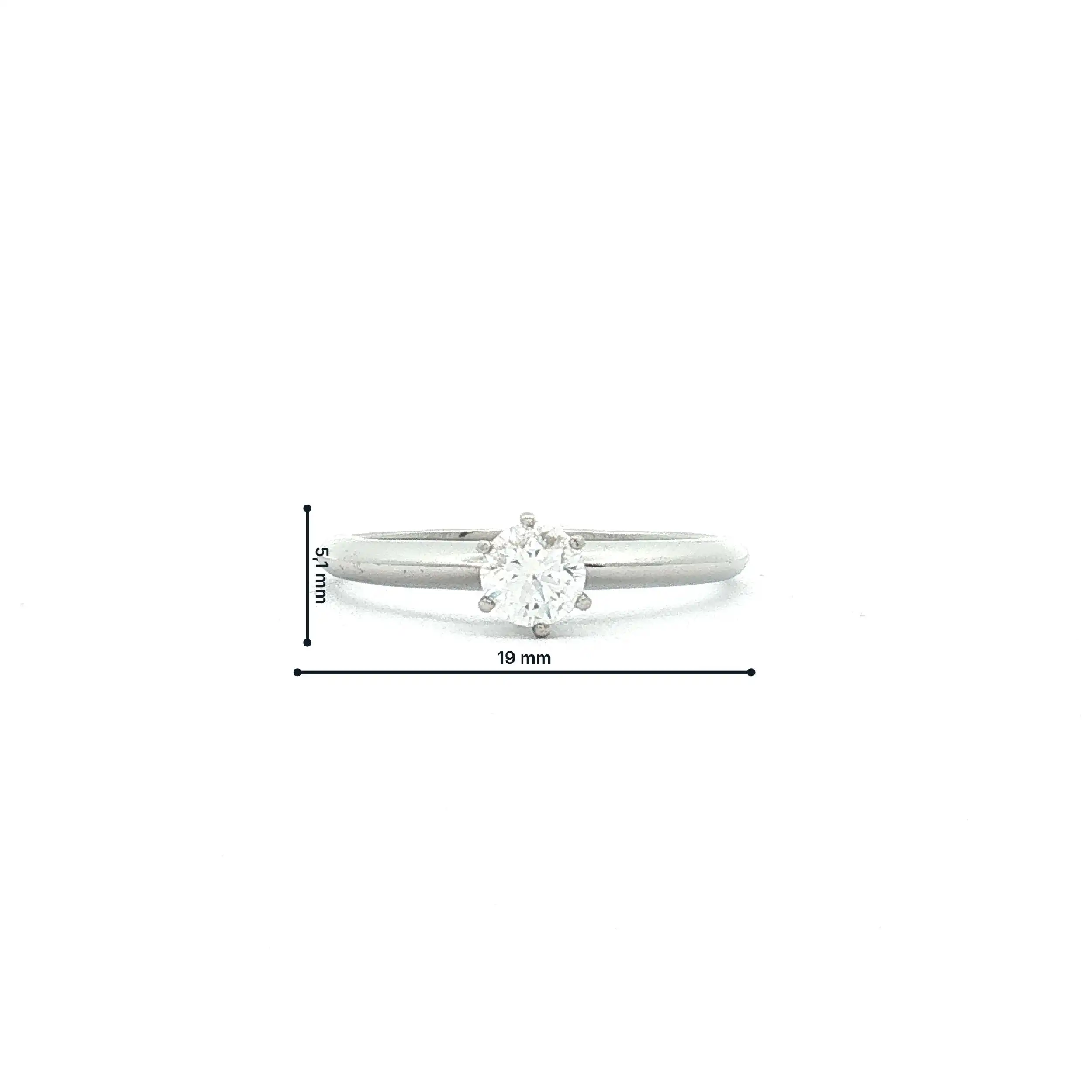 Ring Platin mit Solitär Brillant