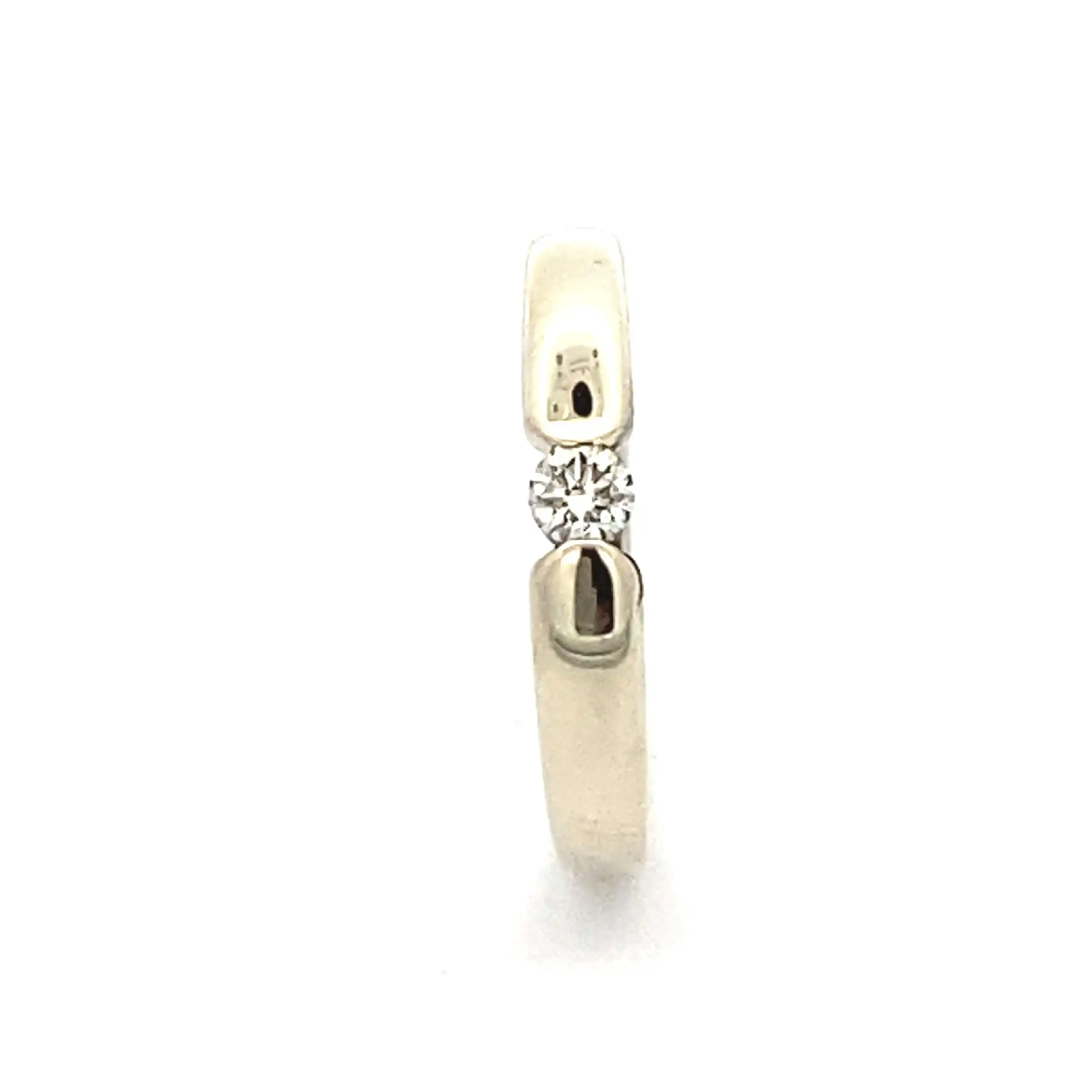 Ring Weißgold "Christ" mit Solitär Brillant, graviert mit 0,10ct Ring Weißgold "Christ" mit Solitär Brillant, graviert mit 0,10ct