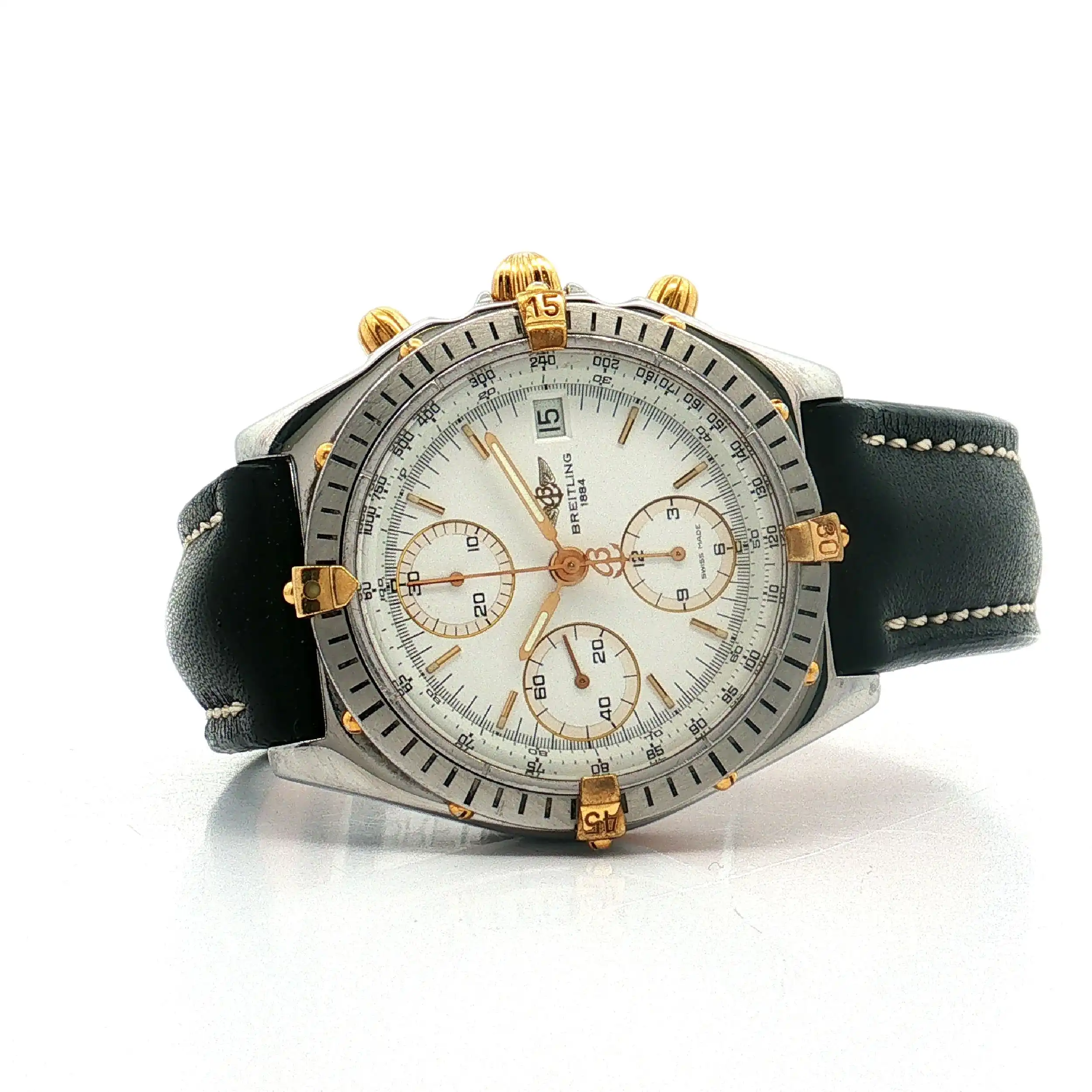 Herrenuhr Breitling Chronomat Stahl/ Gold Chronograph