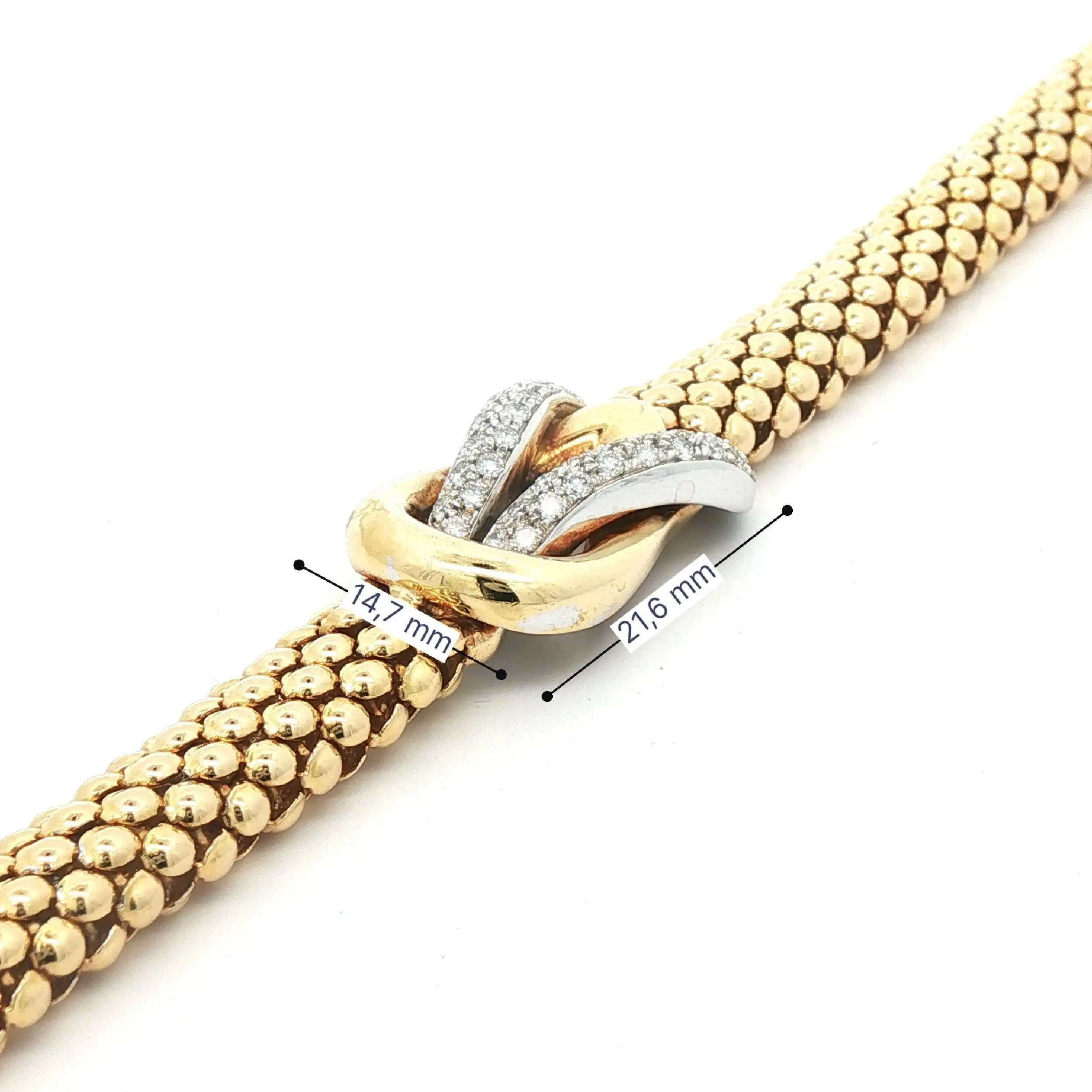 Himbeer Armband Bicolor mit Brillanten