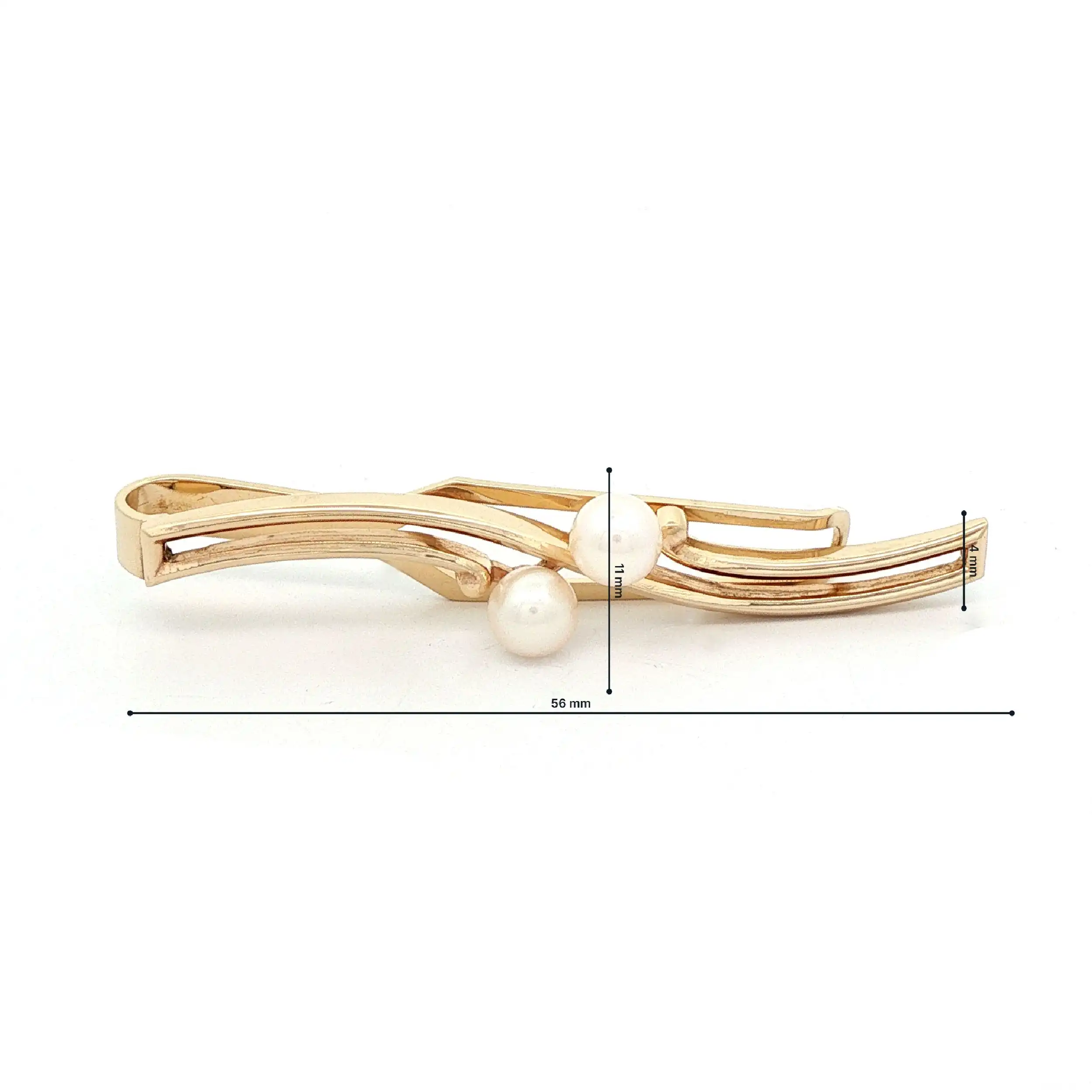 Krawattenklammer Gelbgold mit Perlen K.Mikimoto Tokyo Krawattenklammer Gelbgold mit Perlen K.Mikimoto Tokyo